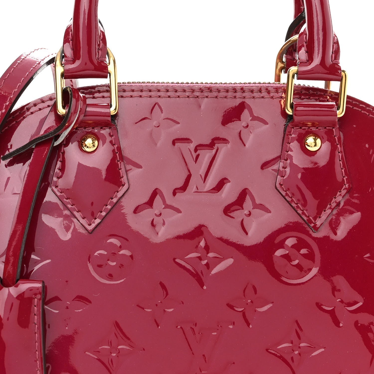 Louis Vuitton ALMA BB MAGENTA Monogram Vernis Handbag