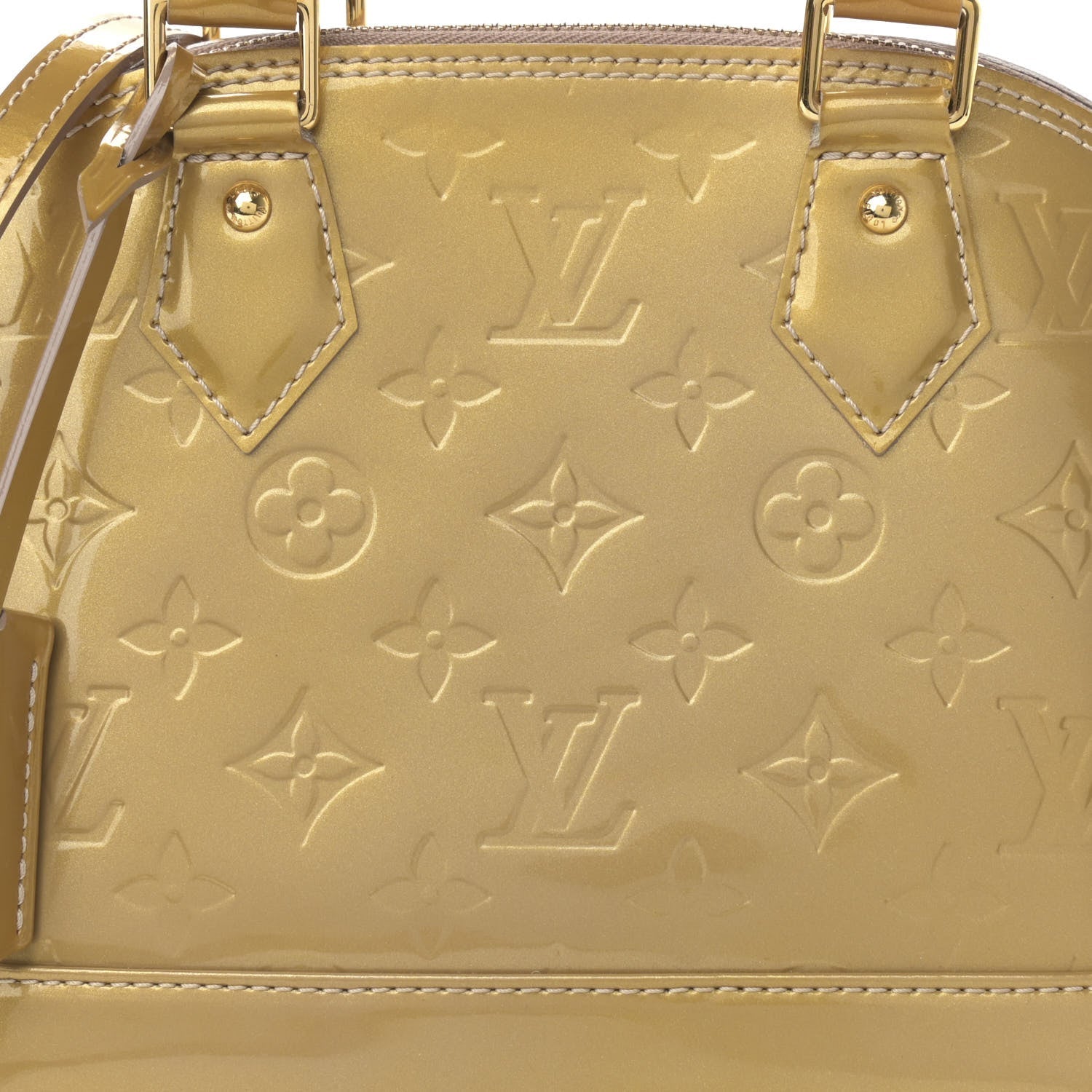 Louis Vuitton ALMA BB Gold Vernis Handbag