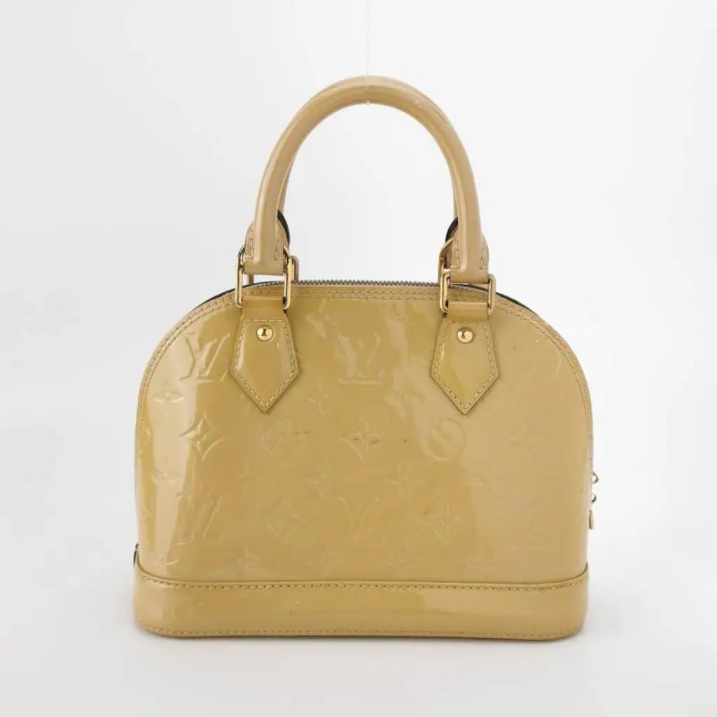 Louis Vuitton ALMA BB Gold Vernis Handbag