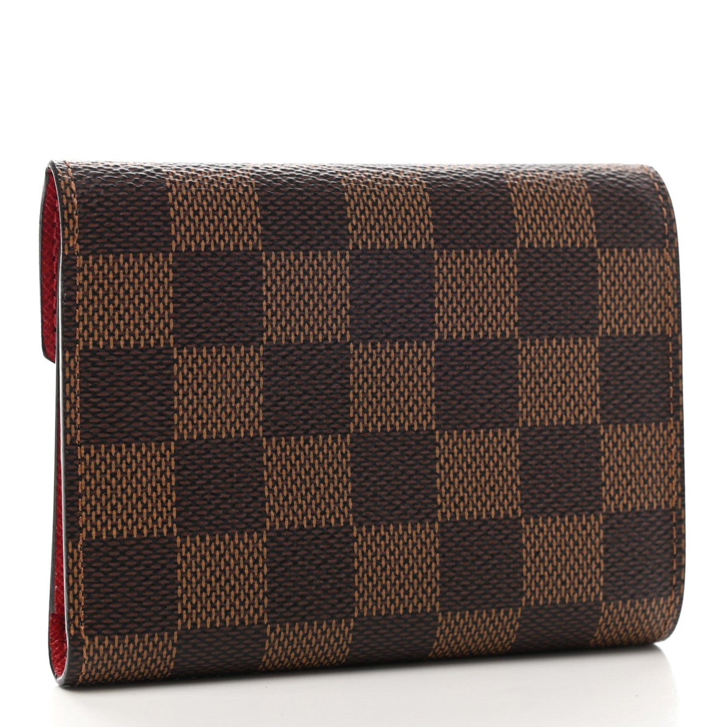 Louis Vuitton Ebene Victorine Damier Red Wallet Case