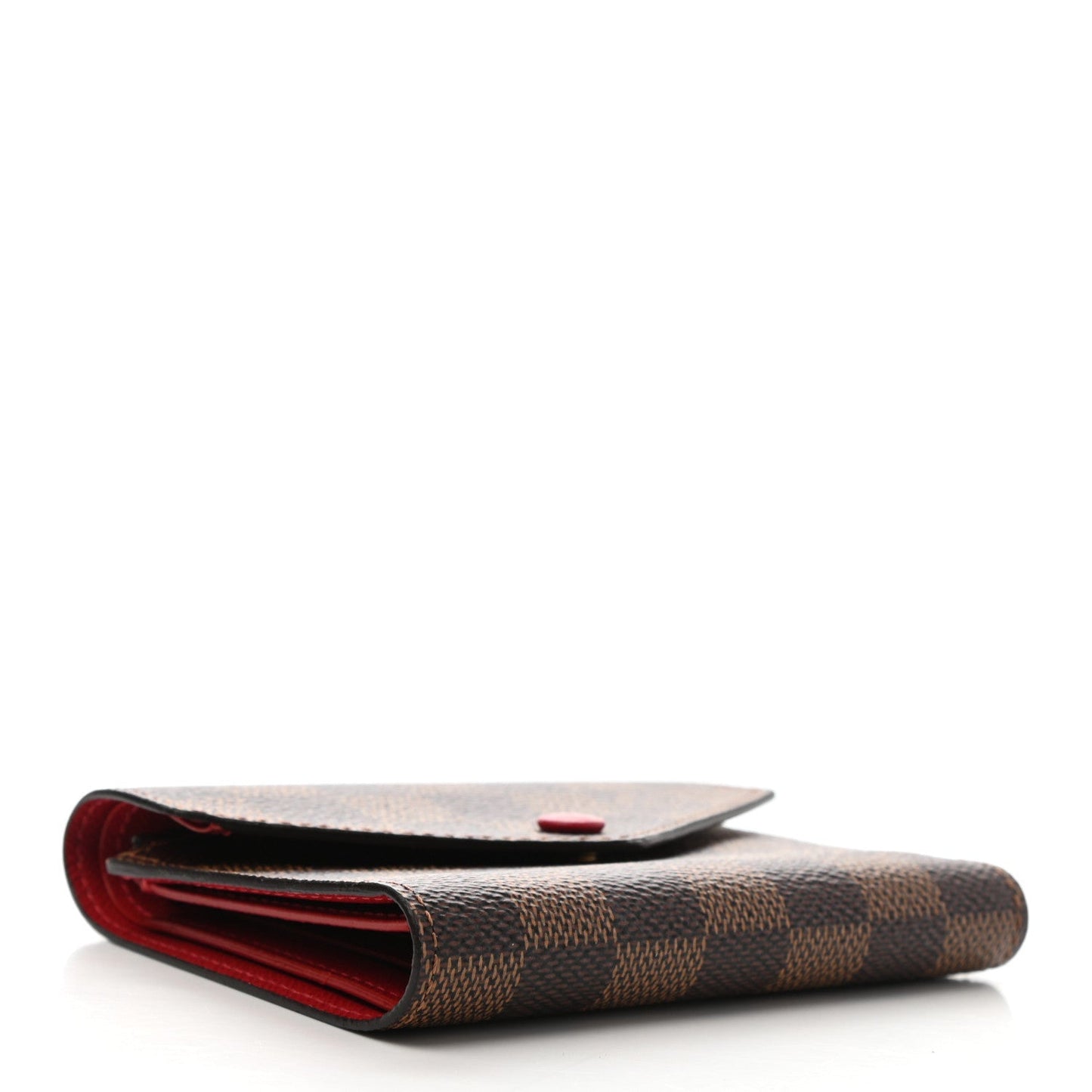 Louis Vuitton Ebene Victorine Damier Red Wallet Case