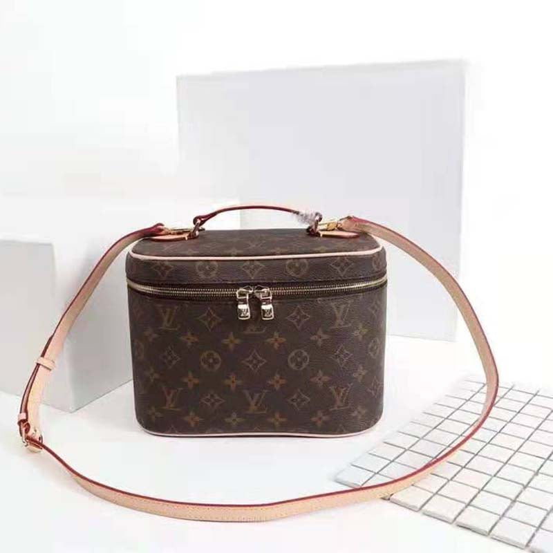 Louis Vuitton Women Nice BB Vanity Case Brown Monogram Coated Canvas