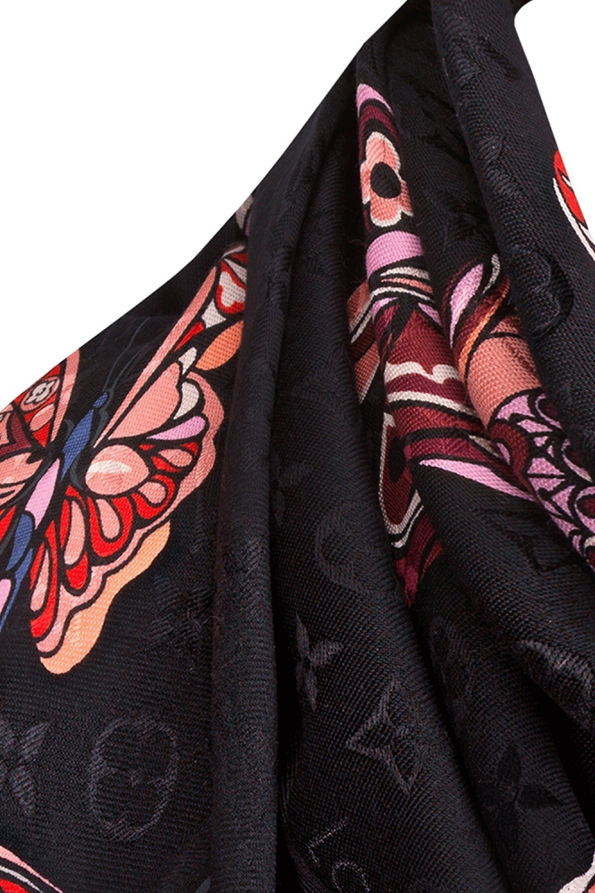 Louis Vuitton World Love Shawl Monogram Noir Scarf