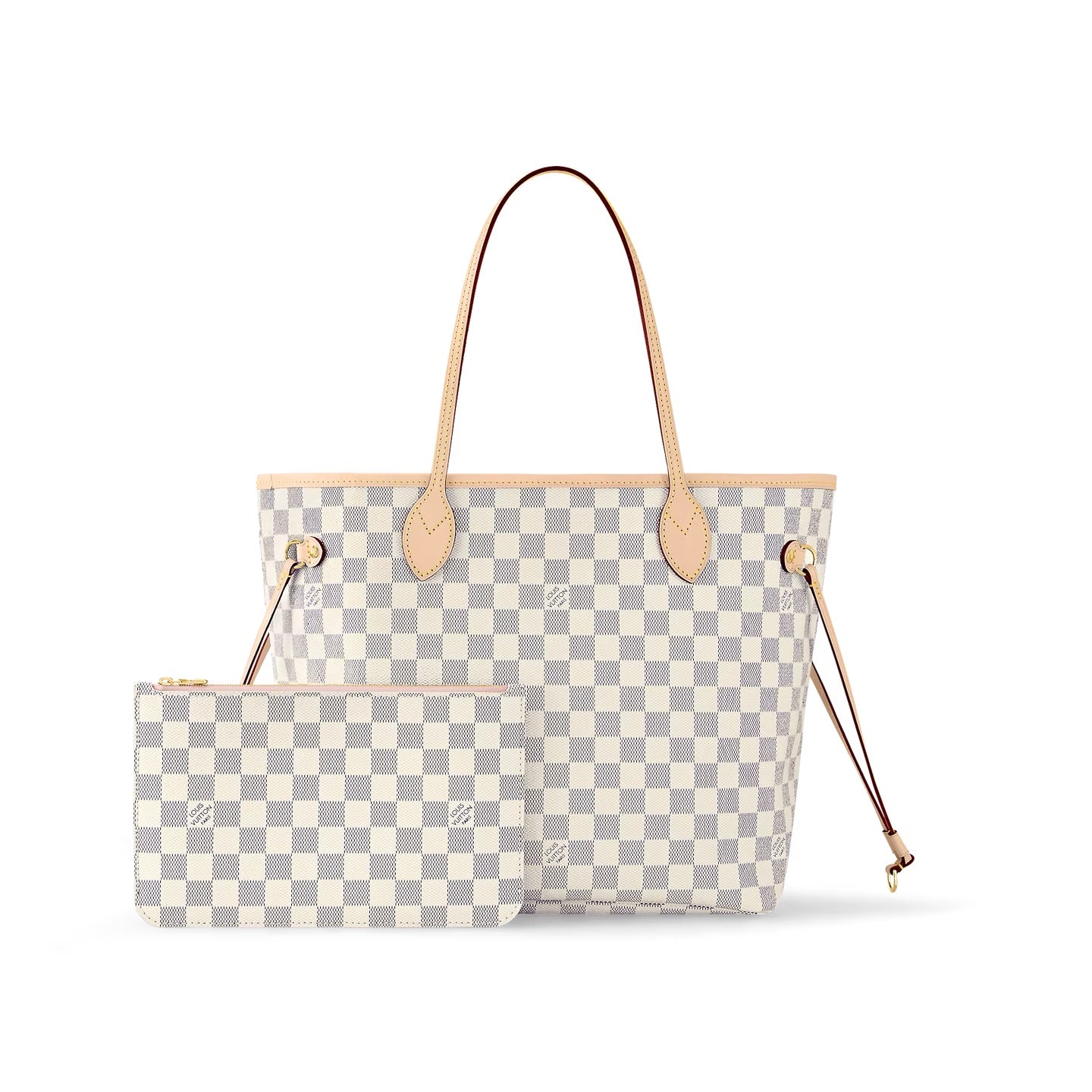 Louis Vuitton AZUR MM ROSE Damier Neverfull Tote Bag