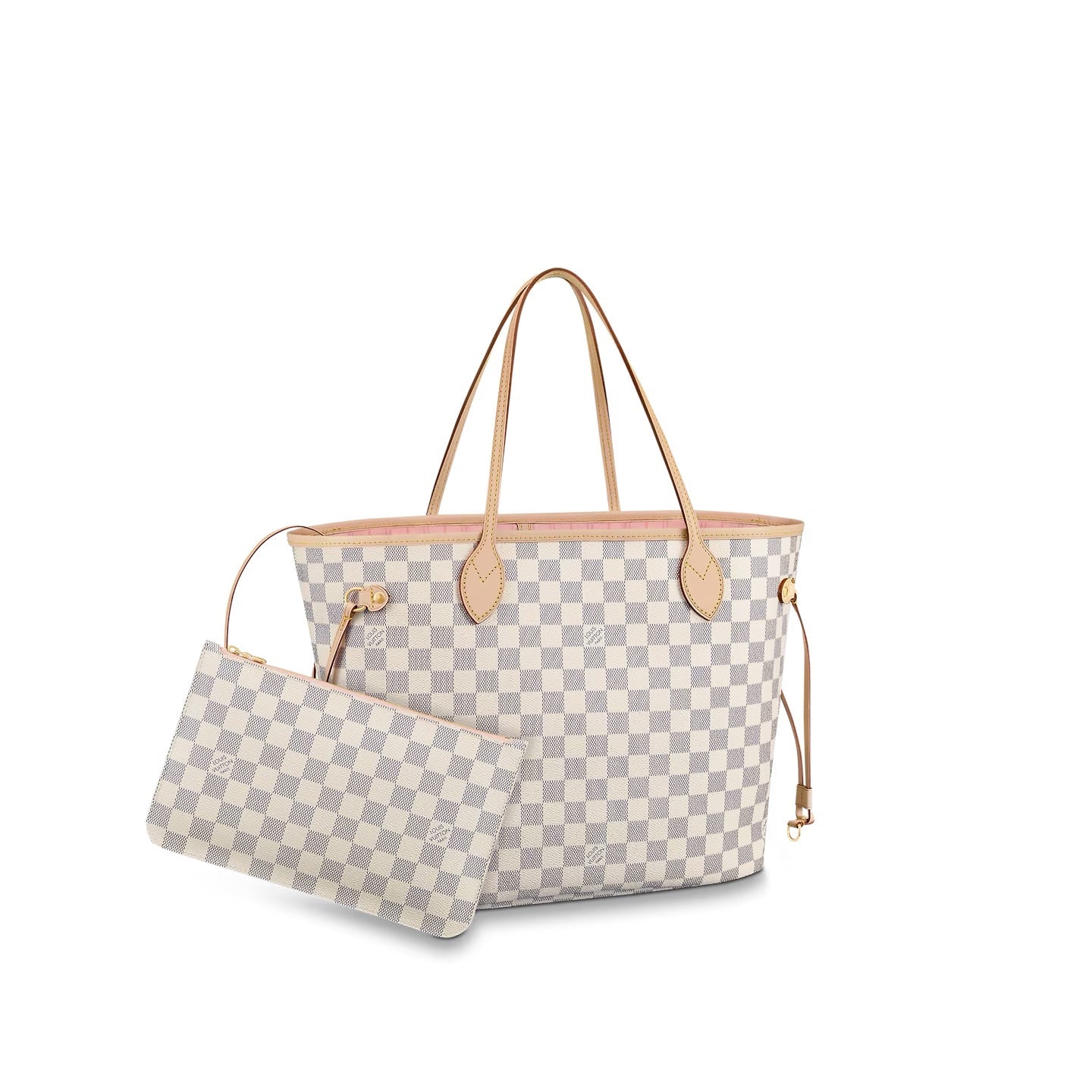 Louis Vuitton AZUR MM ROSE Damier Neverfull Tote Bag
