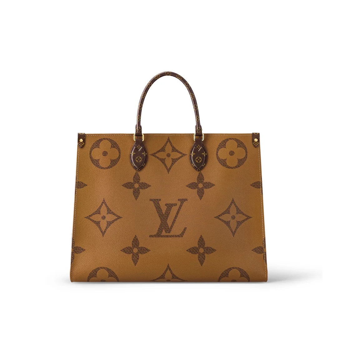 Louis Vuitton GIANT REVERSE ON GO GM Monogram On The Go Tote Bag Bag Gm