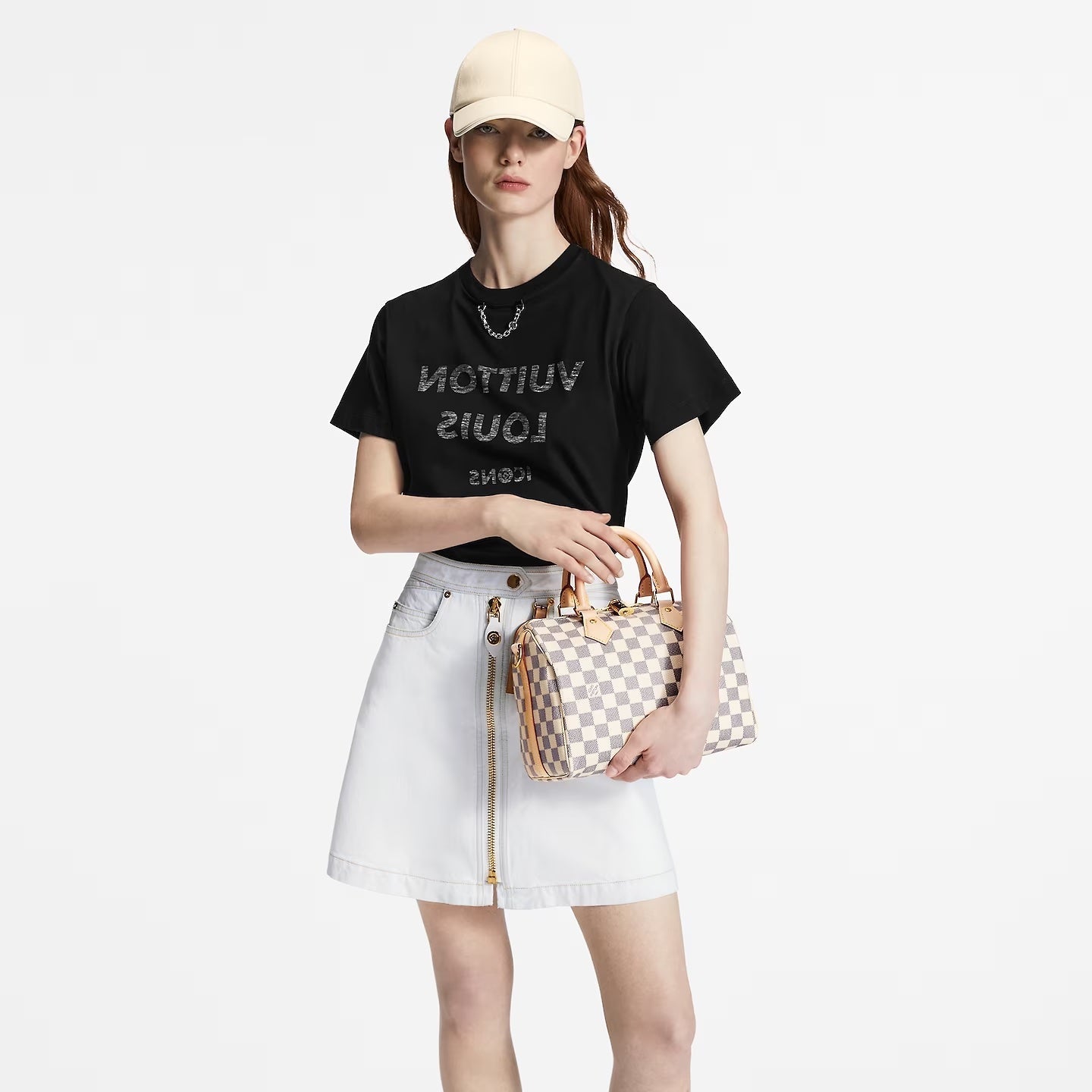 Louis Vuitton AZUR SPEEDY 25 Damier Handbag