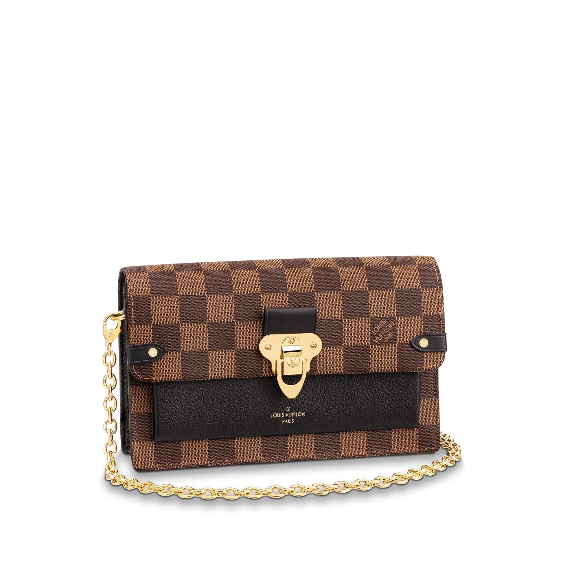 Louis Vuitton EBENE VAVIN ON Damier Wallet Case Chain 1
