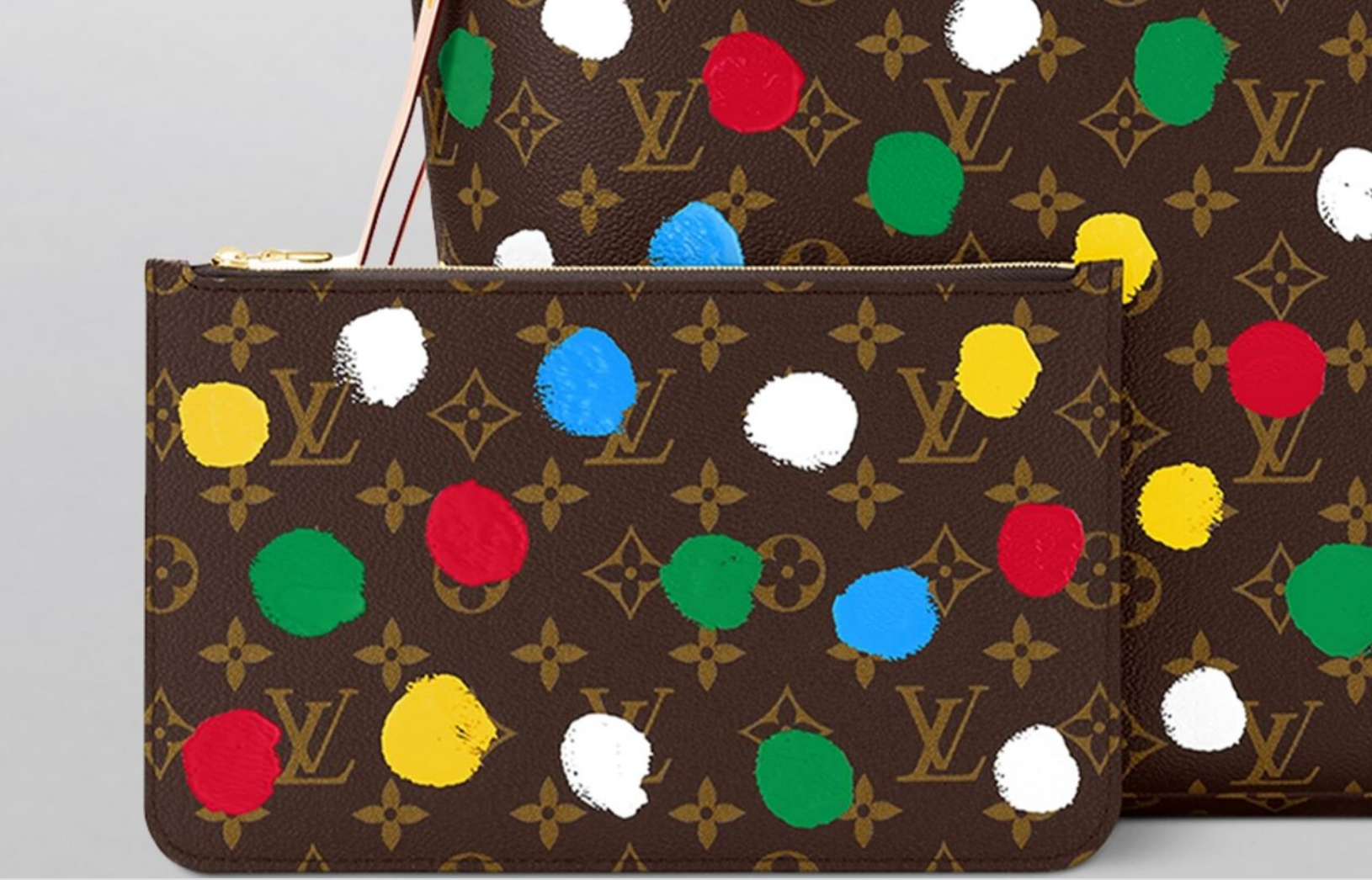 Louis Vuitton X YAYOI KUSAMA POCHETTE WRISTLET Neverfull Tote Bag