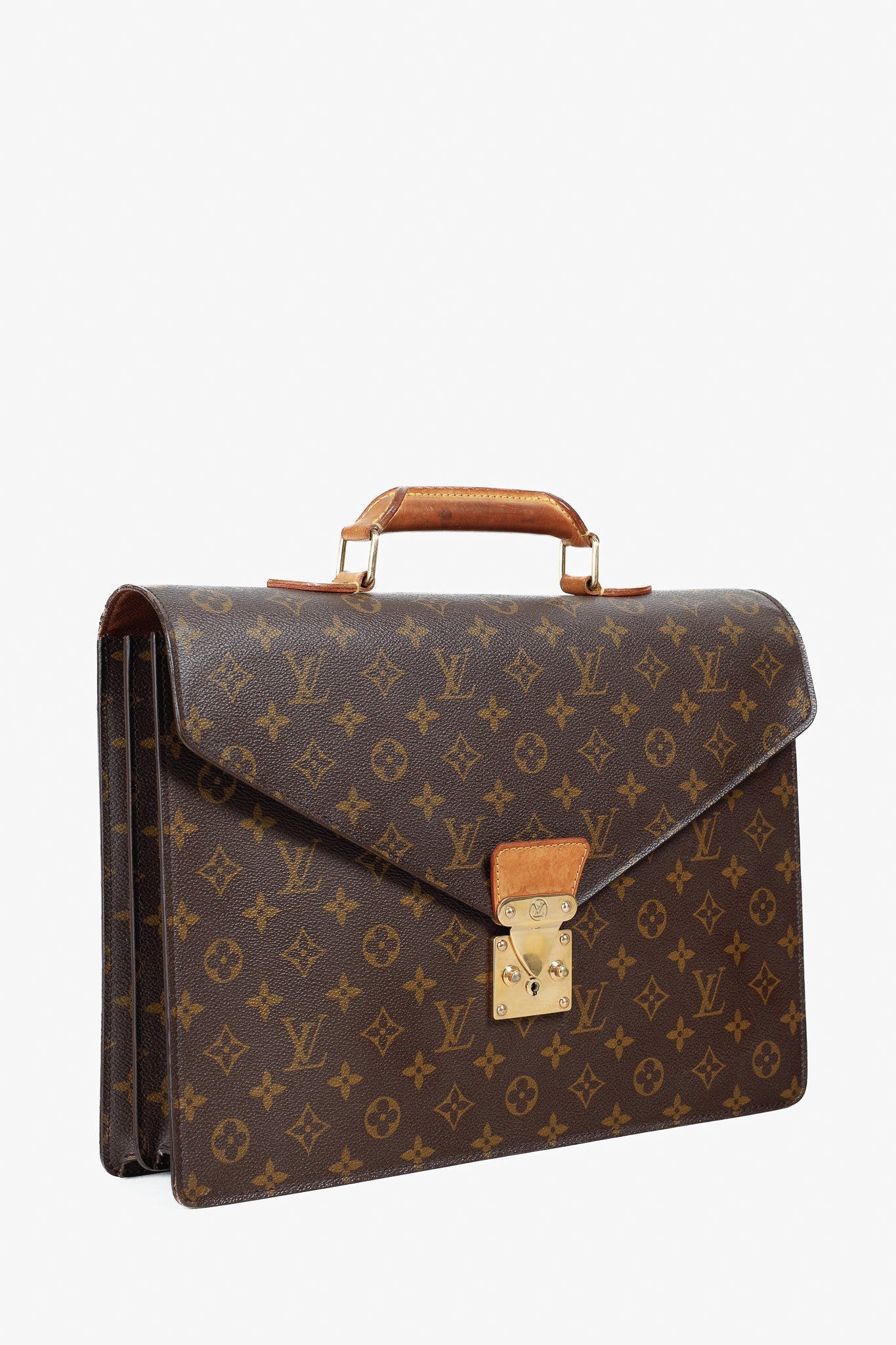 Louis Vuitton   Brown Monogram Canvas Briefcase