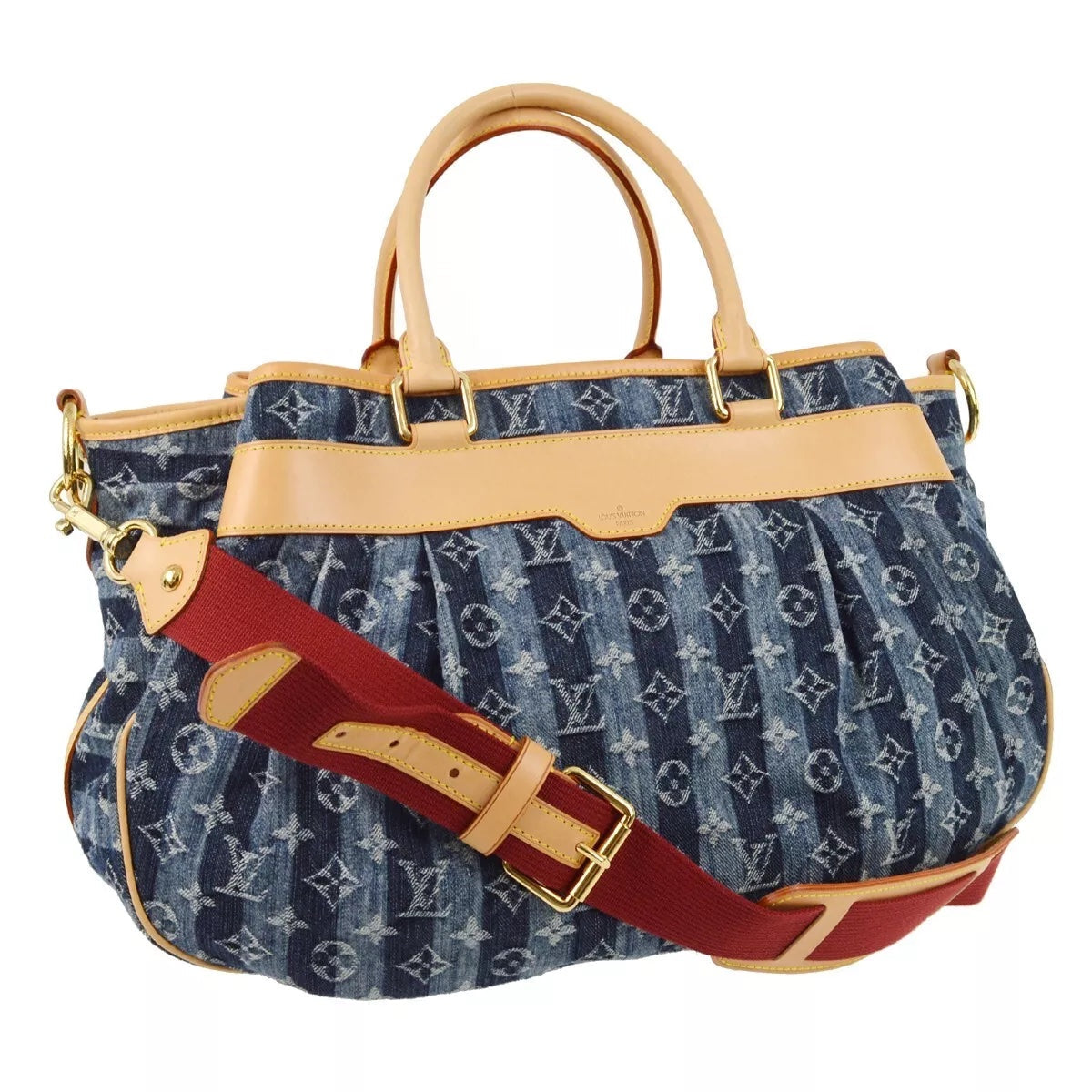 Louis Vuitton DENIM CABAS RAYE GM Monogram Handbag