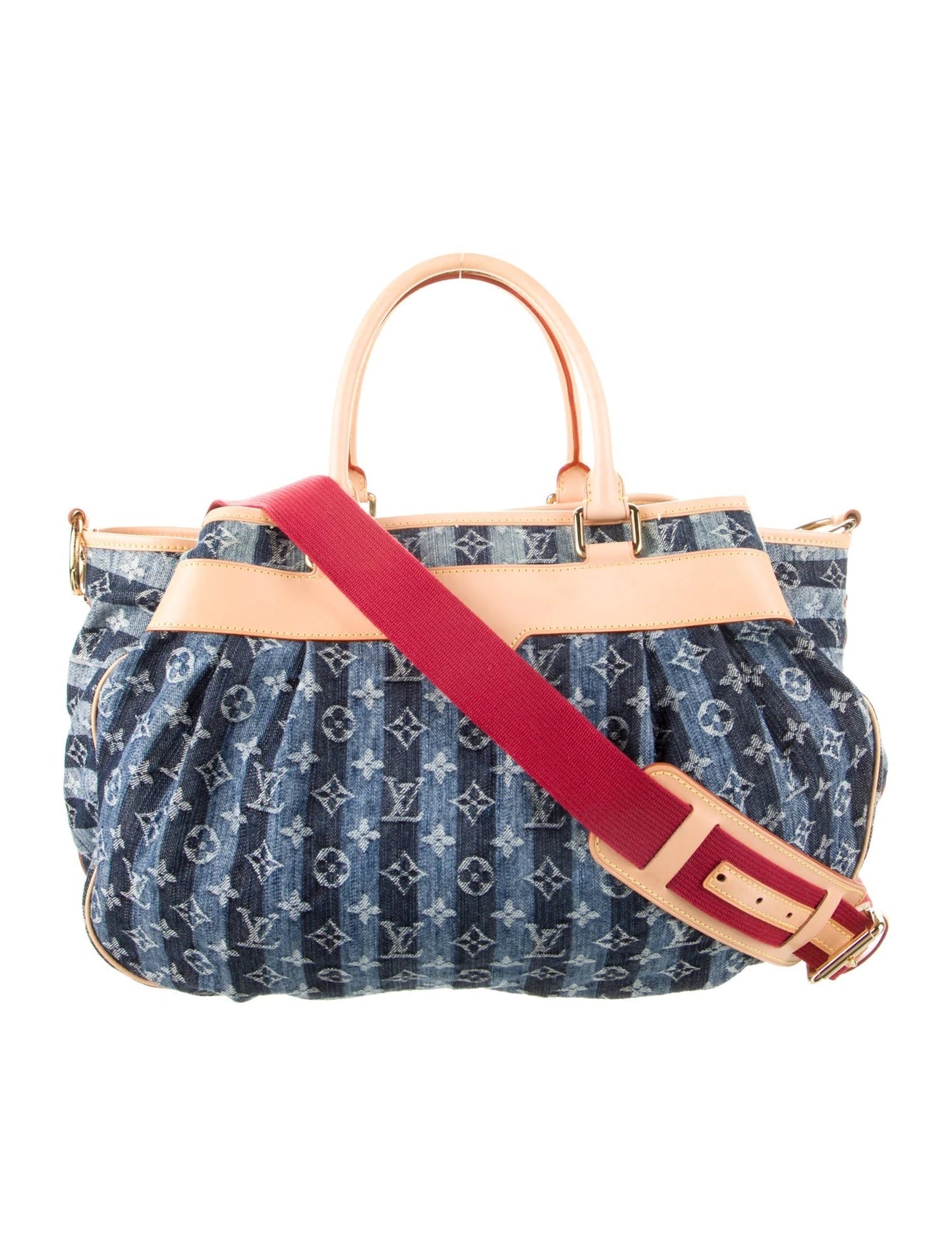 Louis Vuitton DENIM CABAS RAYE GM Monogram Handbag