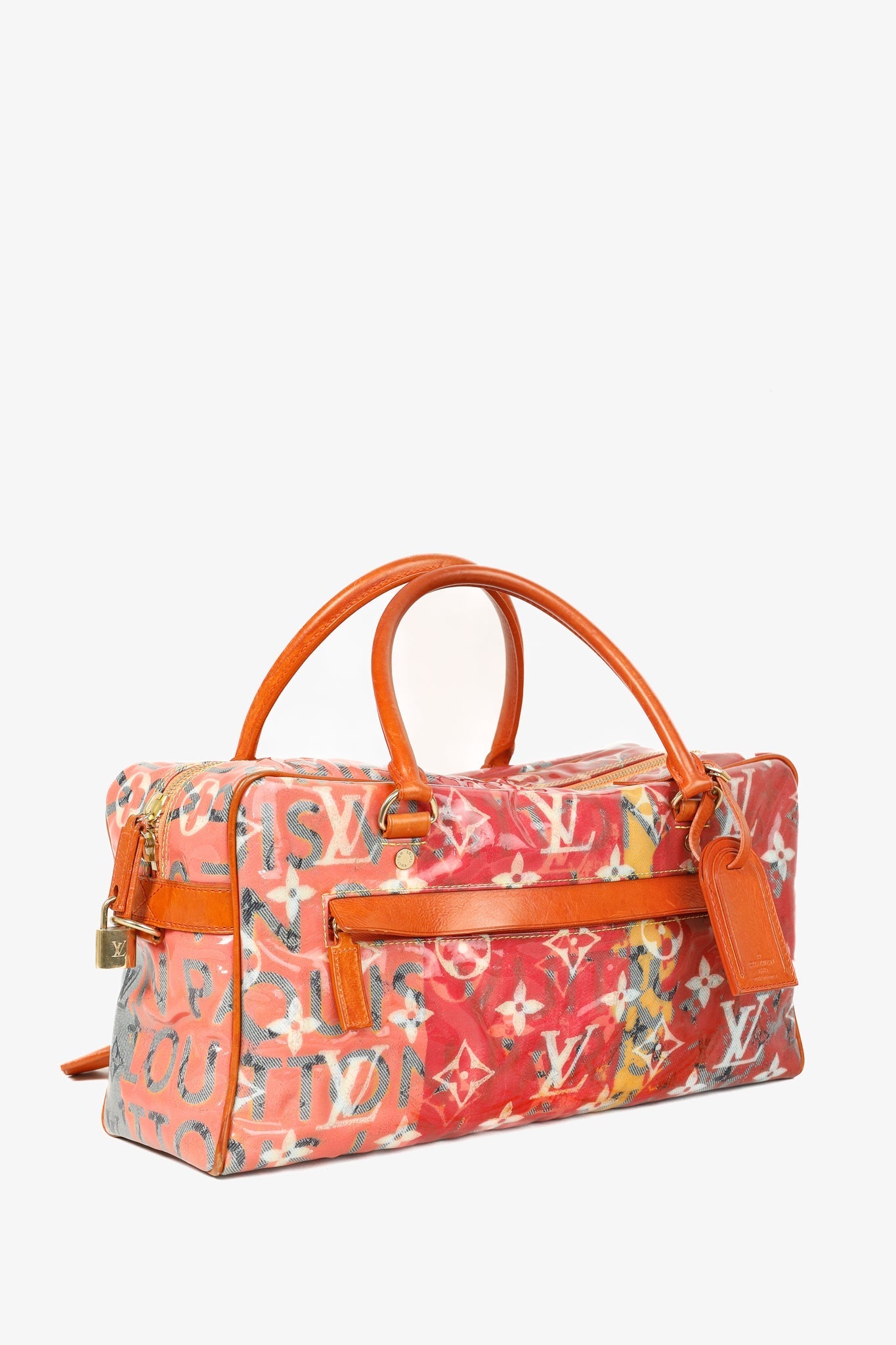 Louis Vuitton x Richard Prince SS/08 Runway Weekender PM Pink Monogram Pulp Bag