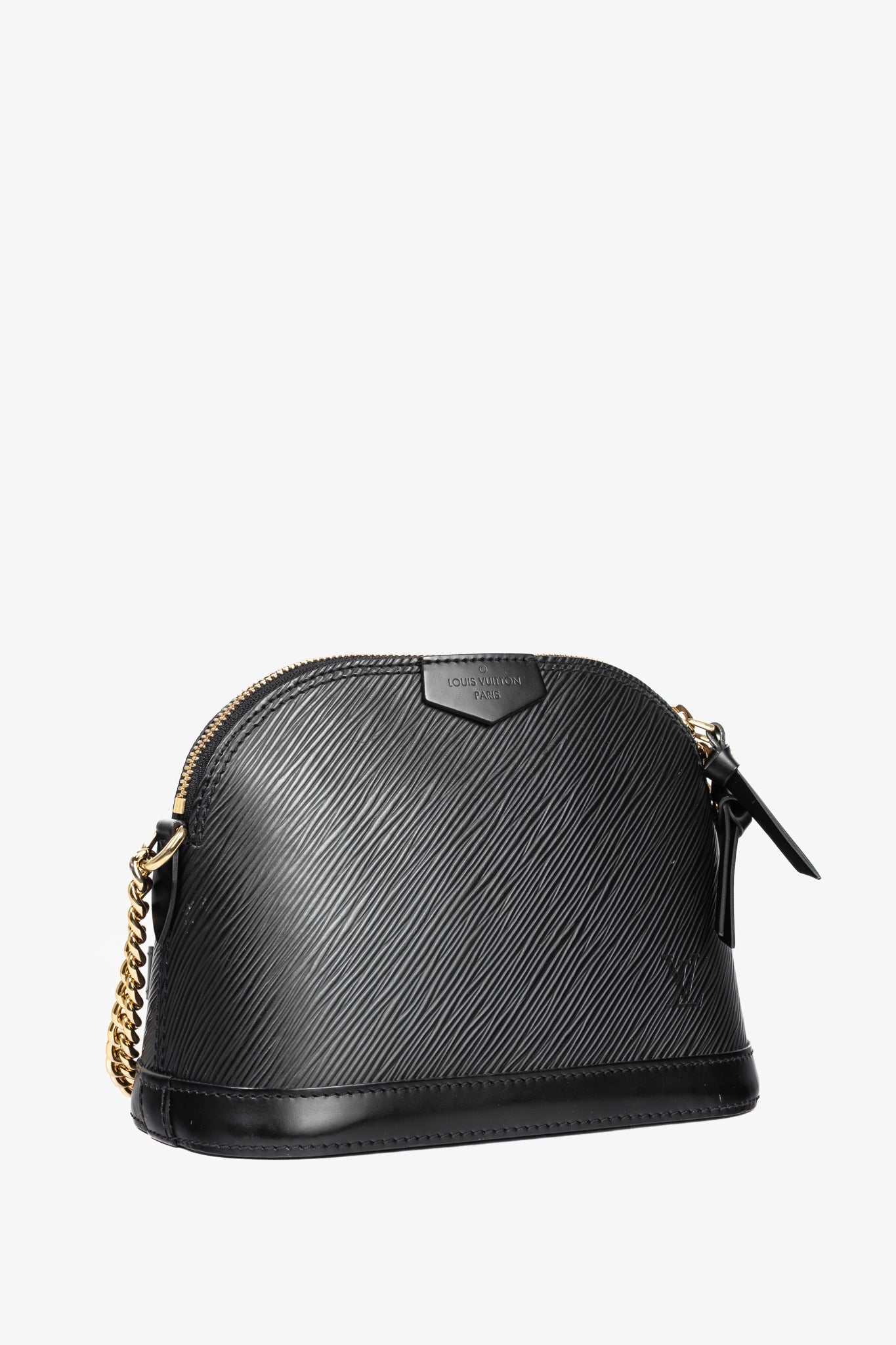 Louis Vuitton Alma Mini Noir Epi Chain-Strap Shoulder Bag