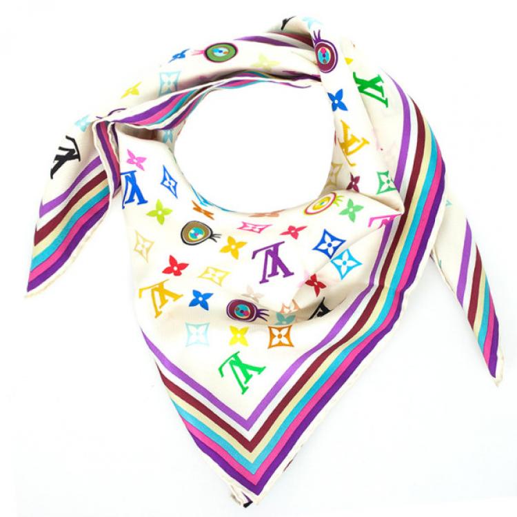 Louis Vuitton EYE LOVE SILK SCARF Monogram Multicolor