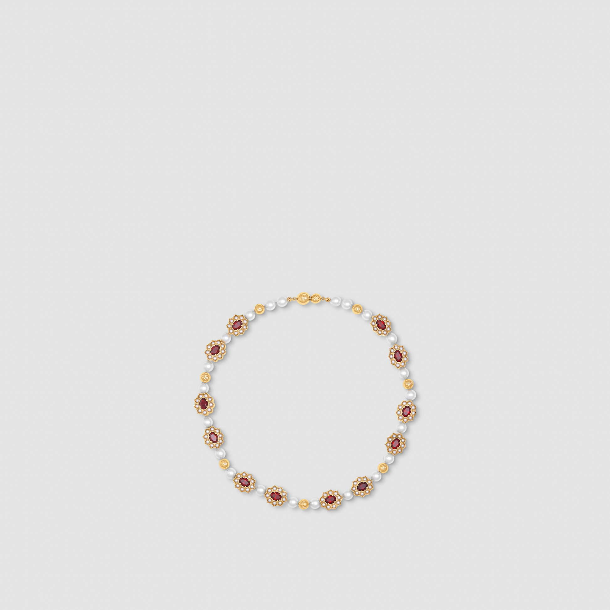 Louis Vuitton Runway LV Dynasty Flower Necklace M01763