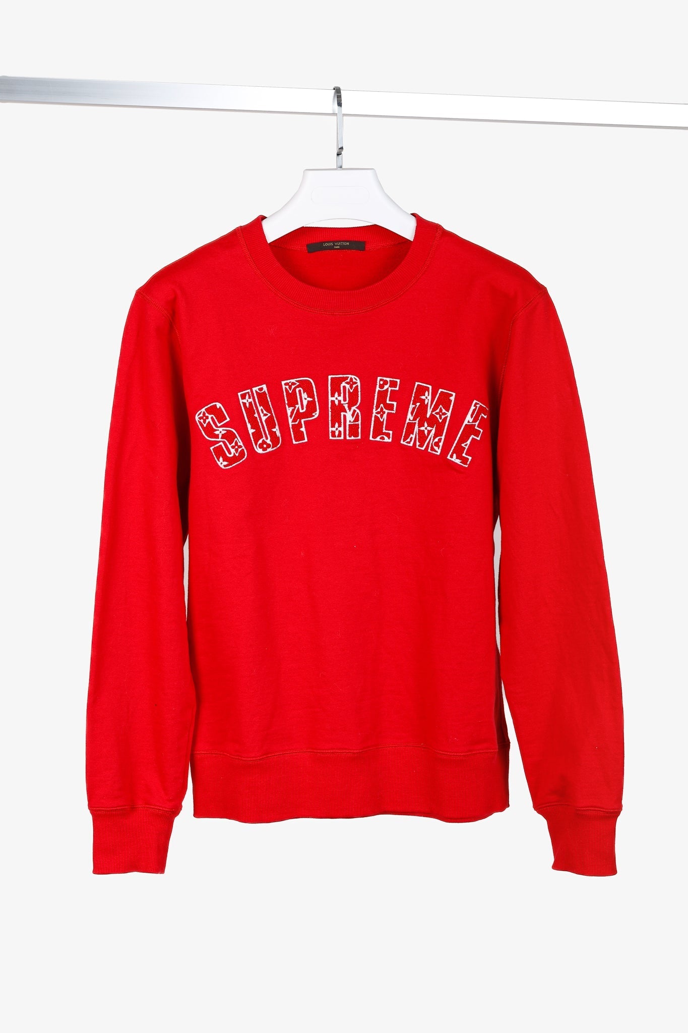 Louis Vuitton x Supreme Red Arc Logo Crewneck Sweatshirt Fashion Accessory