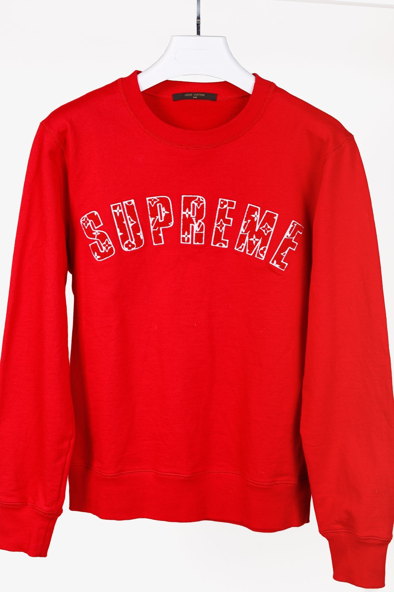 Louis Vuitton x Supreme Red Arc Logo Crewneck Sweatshirt Fashion Accessory
