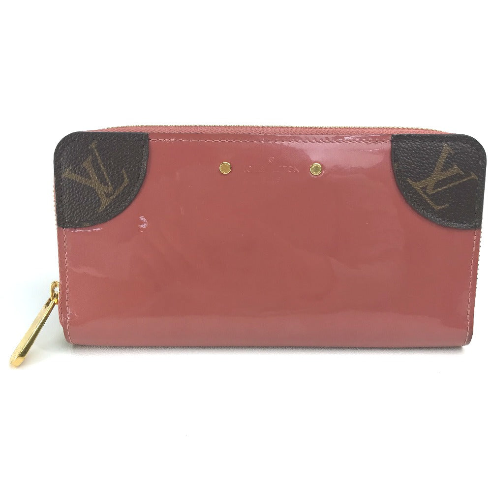 Louis Vuitton Long Purse ‚l62318 Pink beige Monogram Leather Canvas Patent Wallet Case