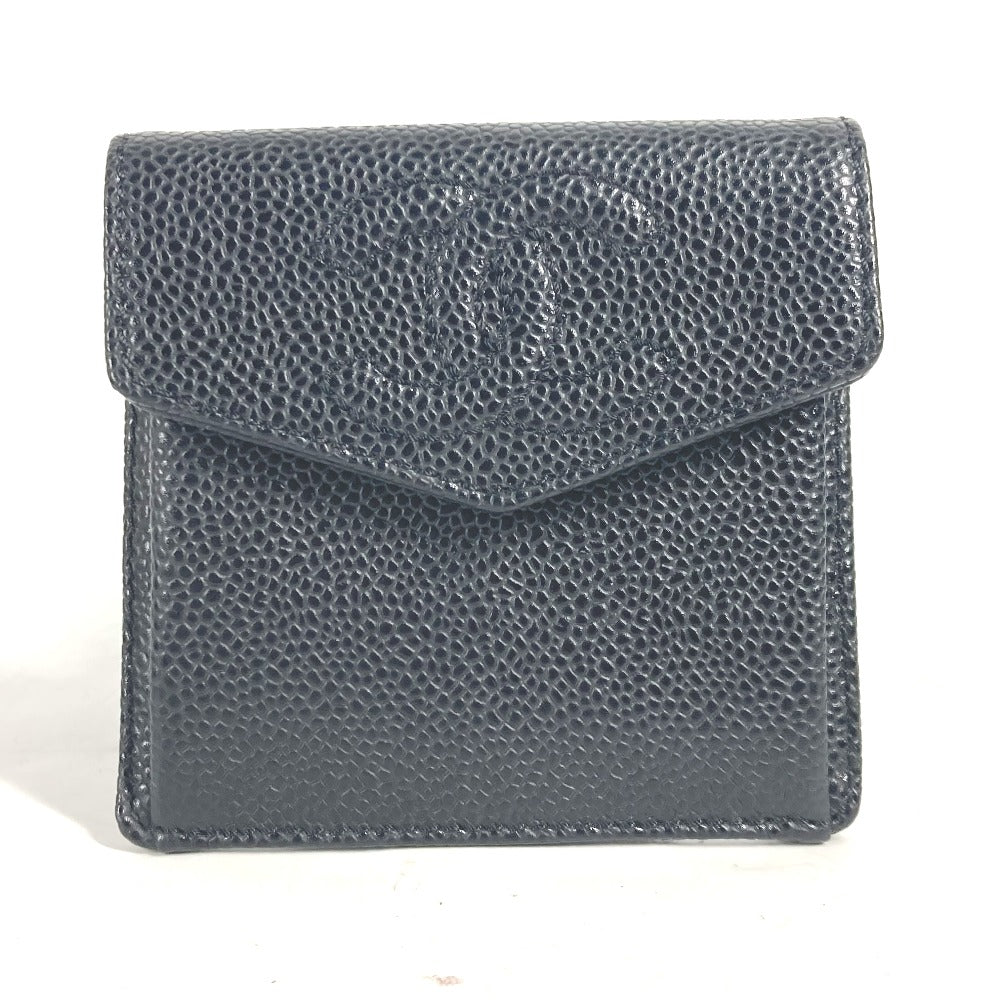 Chanel Coin Caviar skin CC COCO Mark Black Handbag