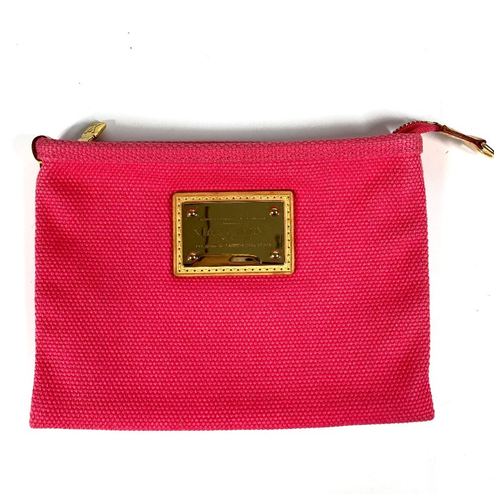 Louis Vuitton Pouch M40068 Antigua Pochette Flat Canvas Pink Shoes