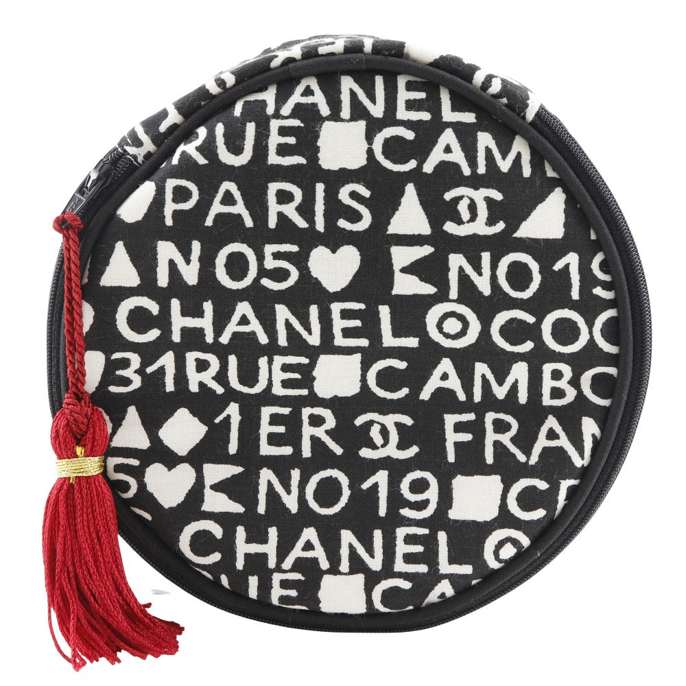 Chanel cotton 31rue cambon novelty Makeup Black Handbag