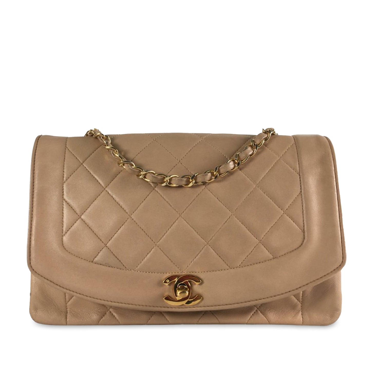CHANEL Medium Lambskin Diana Flap Crossbody Bag