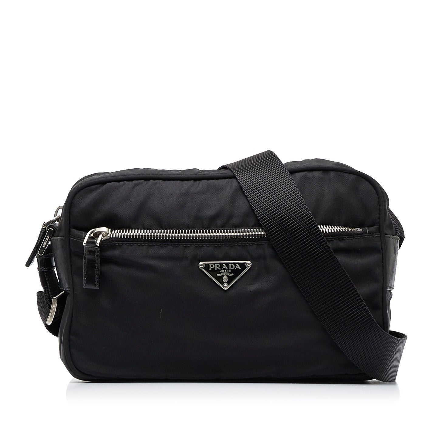 Prada Tessuto Crossbody Bag Nylon Black Black Nylon 3