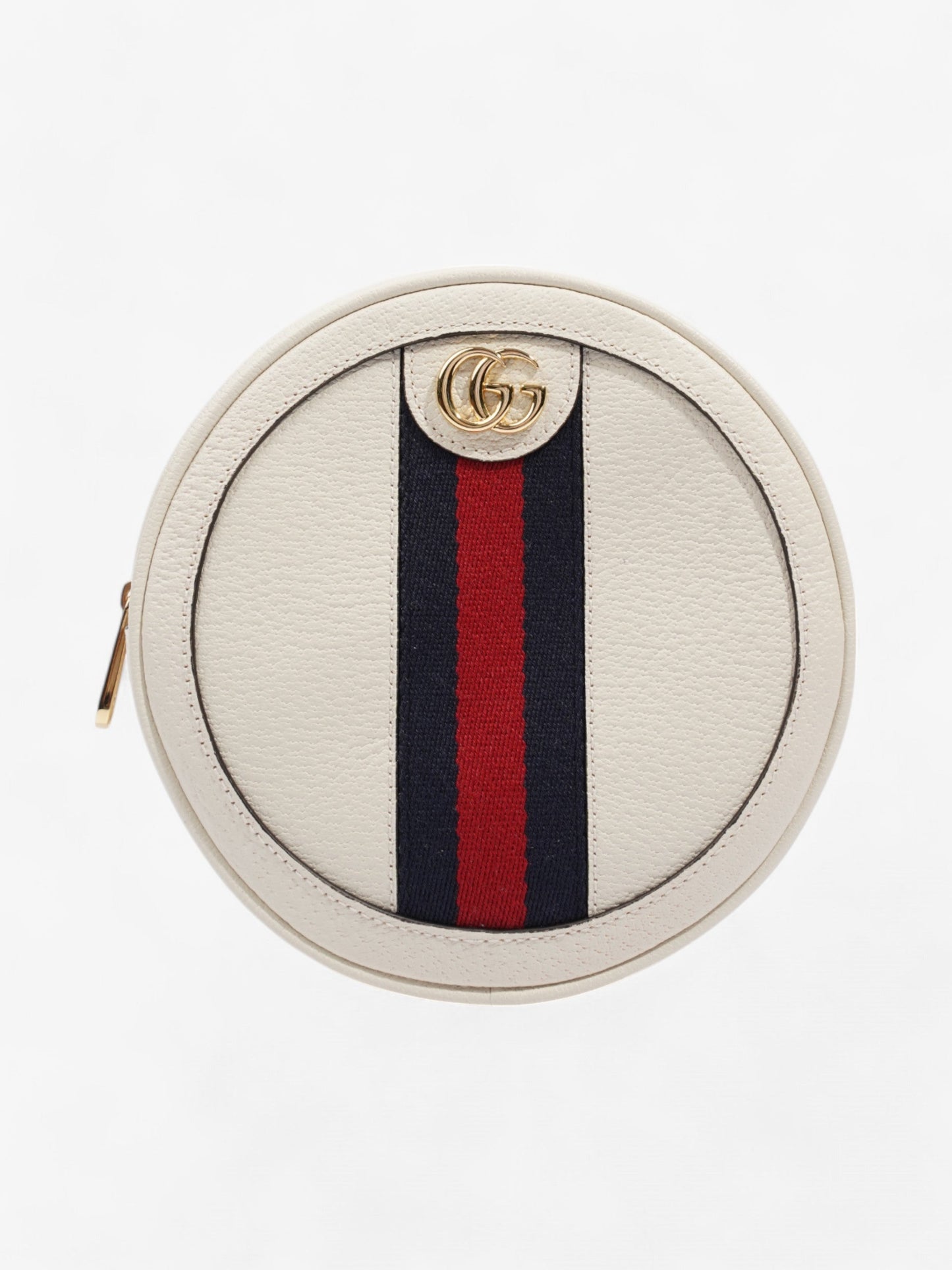 Gucci Ophidia Round Backpack Navy Red Mini Leather White