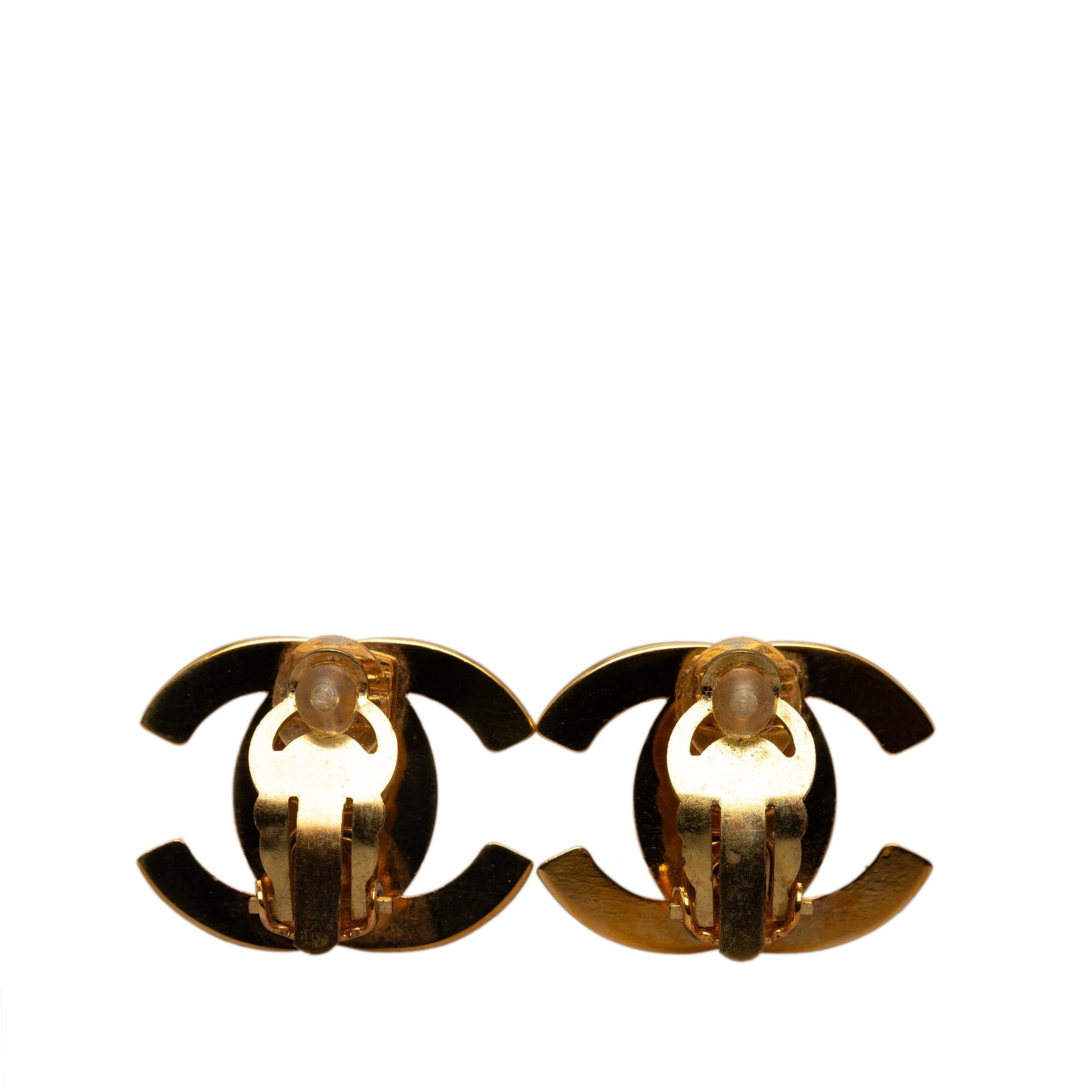 CHANEL CC Turn Lock Clip On Earrings Costume Earrings