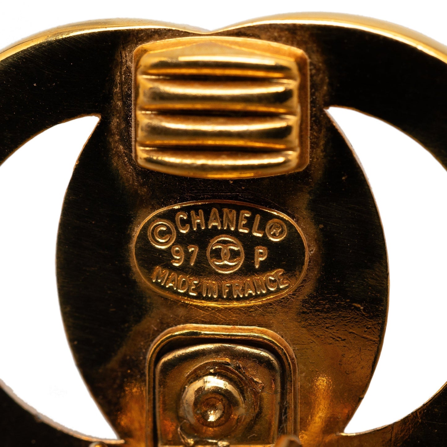 CHANEL CC Turn Lock Clip On Earrings Costume Earrings