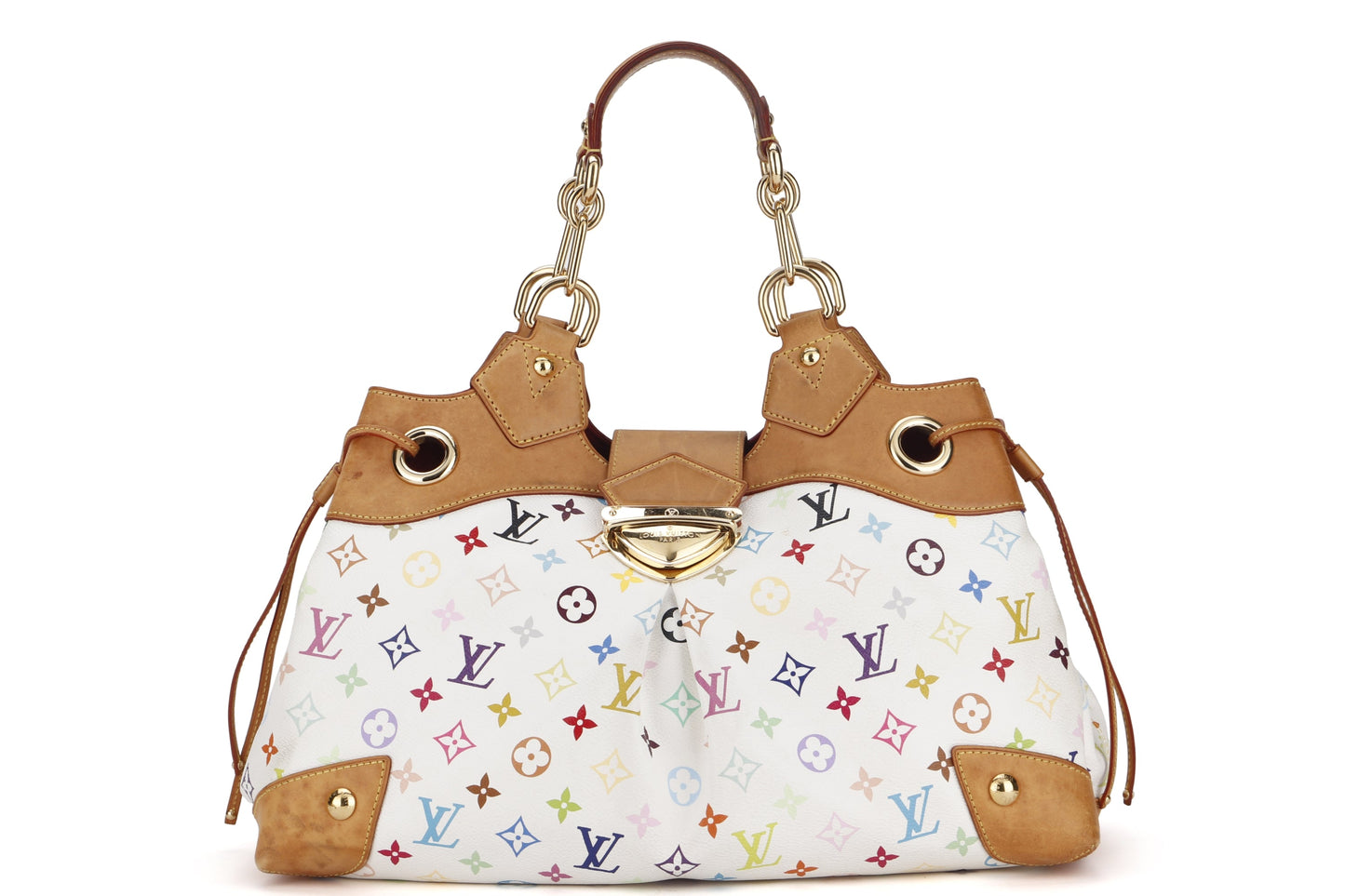 LOUIS VUITTON MULTICOLOR WHITE ARSULA BAG (TH0058), WITH DUST COVER