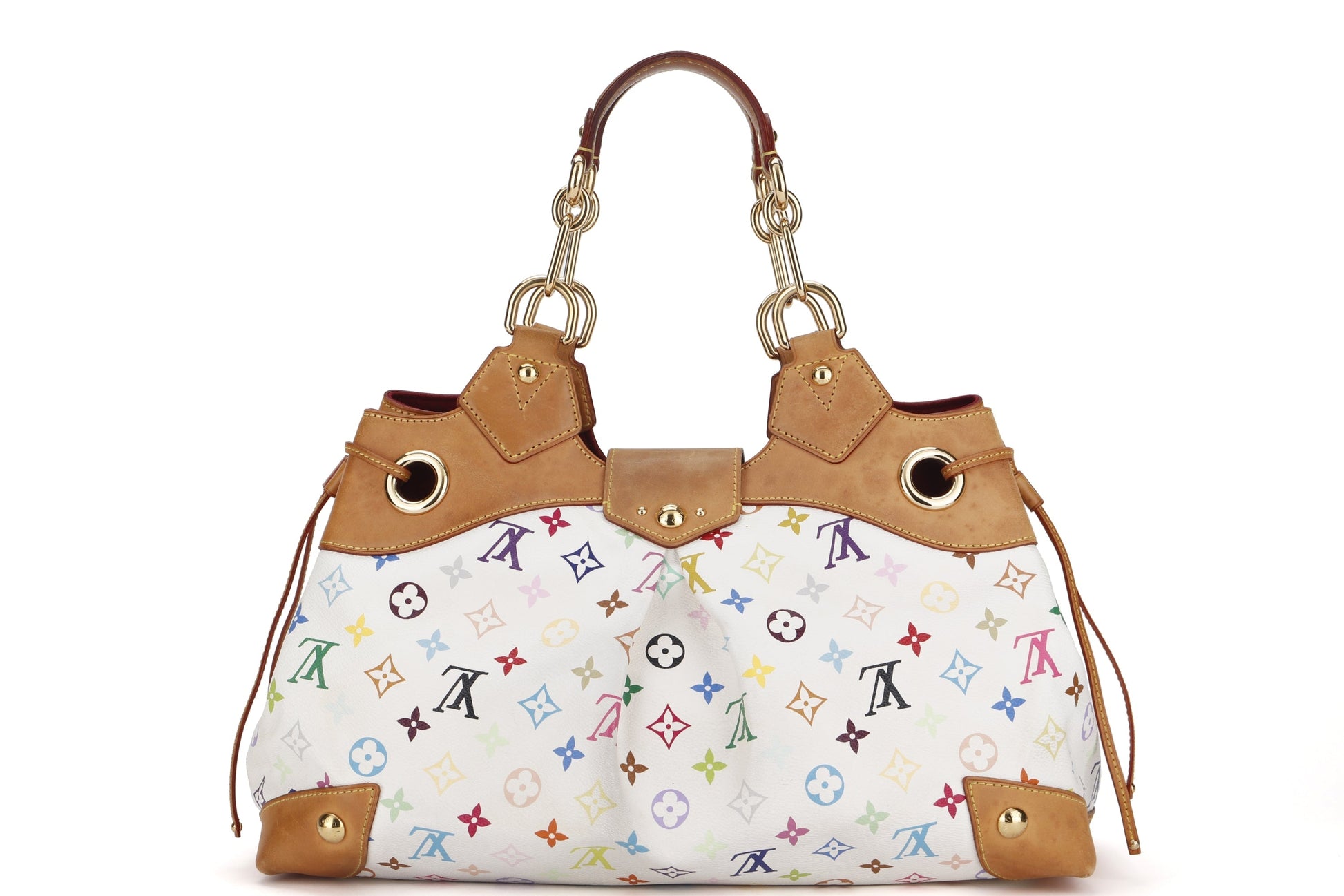 LOUIS VUITTON MULTICOLOR WHITE ARSULA BAG (TH0058), WITH DUST COVER