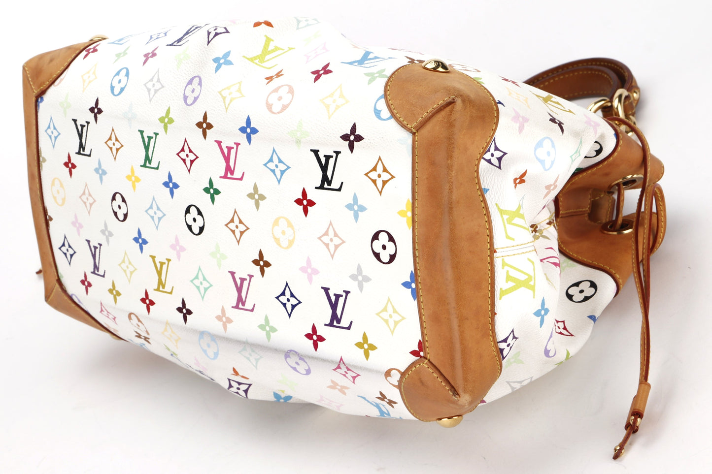 LOUIS VUITTON MULTICOLOR WHITE ARSULA BAG (TH0058), WITH DUST COVER
