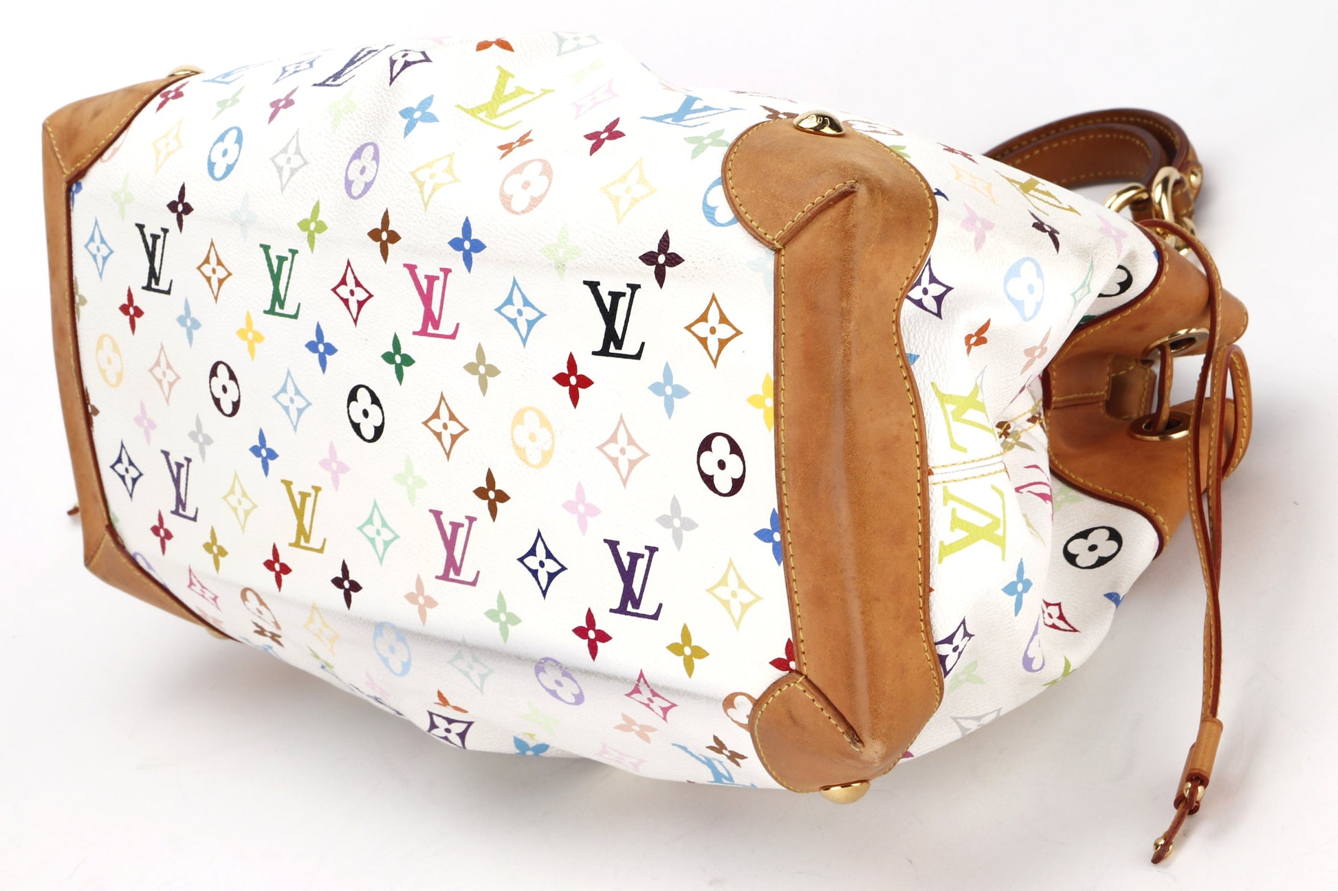 LOUIS VUITTON MULTICOLOR WHITE ARSULA BAG (TH0058), WITH DUST COVER