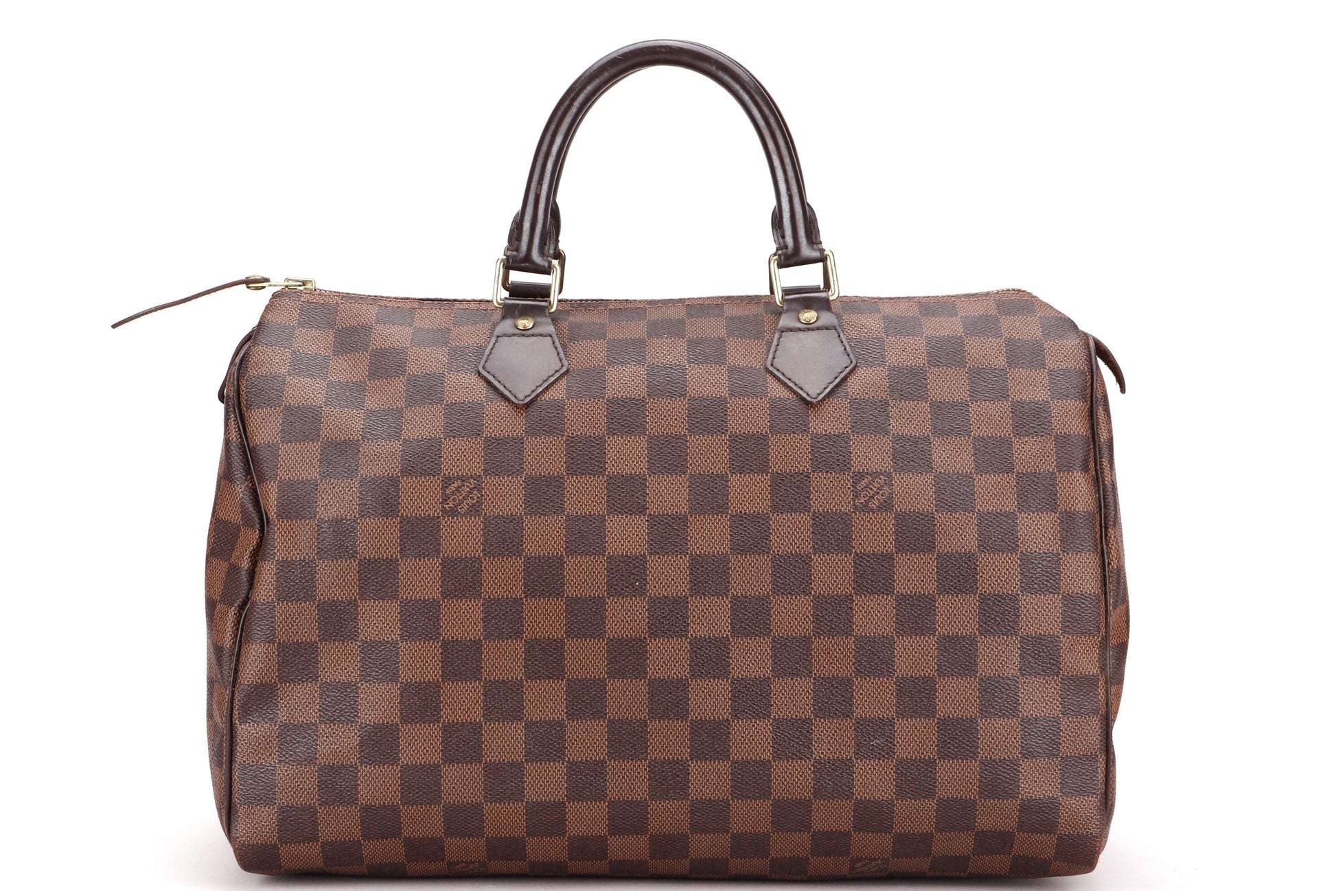 LOUIS VUITTON N41523 SPEEDY 35 (DU3141) DAMIER EBENE, WITH KEYS & LOCK, NO DUST COVER