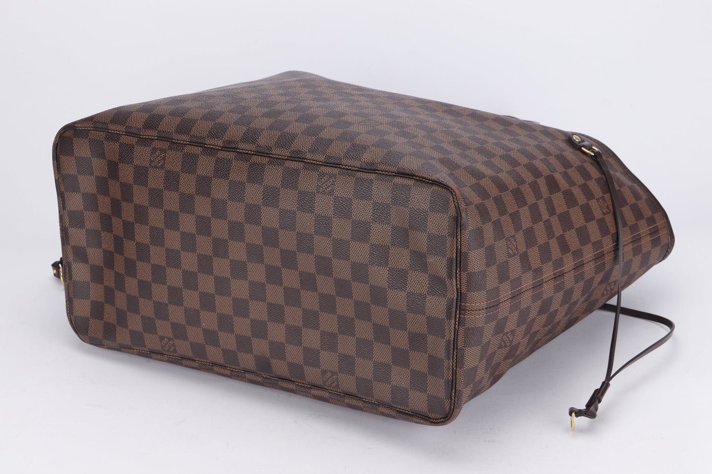LOUIS VUITTON N41357 NEVERFULL (FL3171) GM SIZE DAMIER EBÈNE CANVAS GOLD HARDWARE, NO DUST COVER