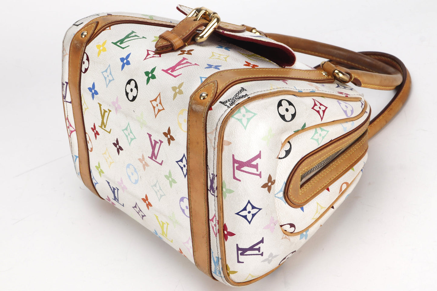 LOUIS VUITTON PRISCILLA MM (SP0096) MULTICOLOR WHITE MONOGRAM GOLD HARDWARE, NO DUST COVER