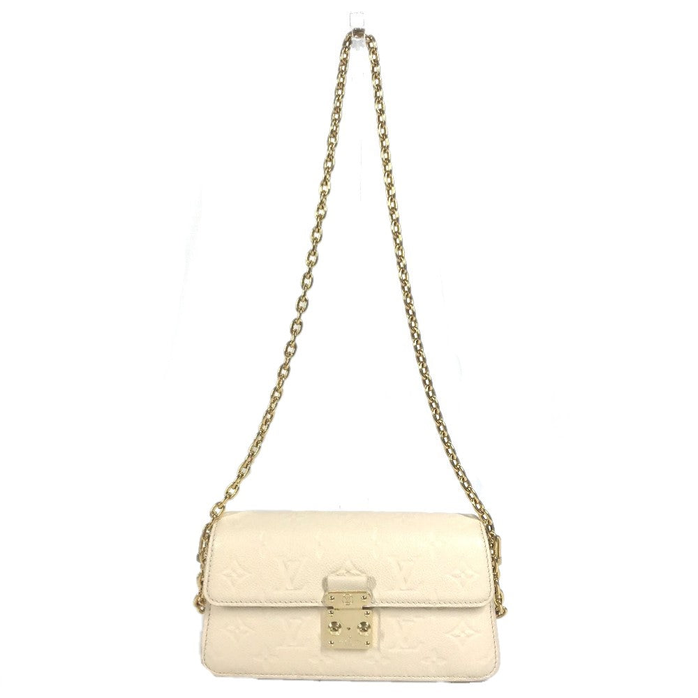 Louis Vuitton M82836 Ann Platt Ann Platt Monogram Leather Beige Chain Wallet Case