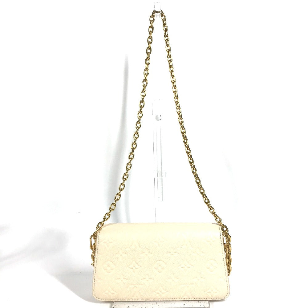 Louis Vuitton M82836 Ann Platt Ann Platt Monogram Leather Beige Chain Wallet Case