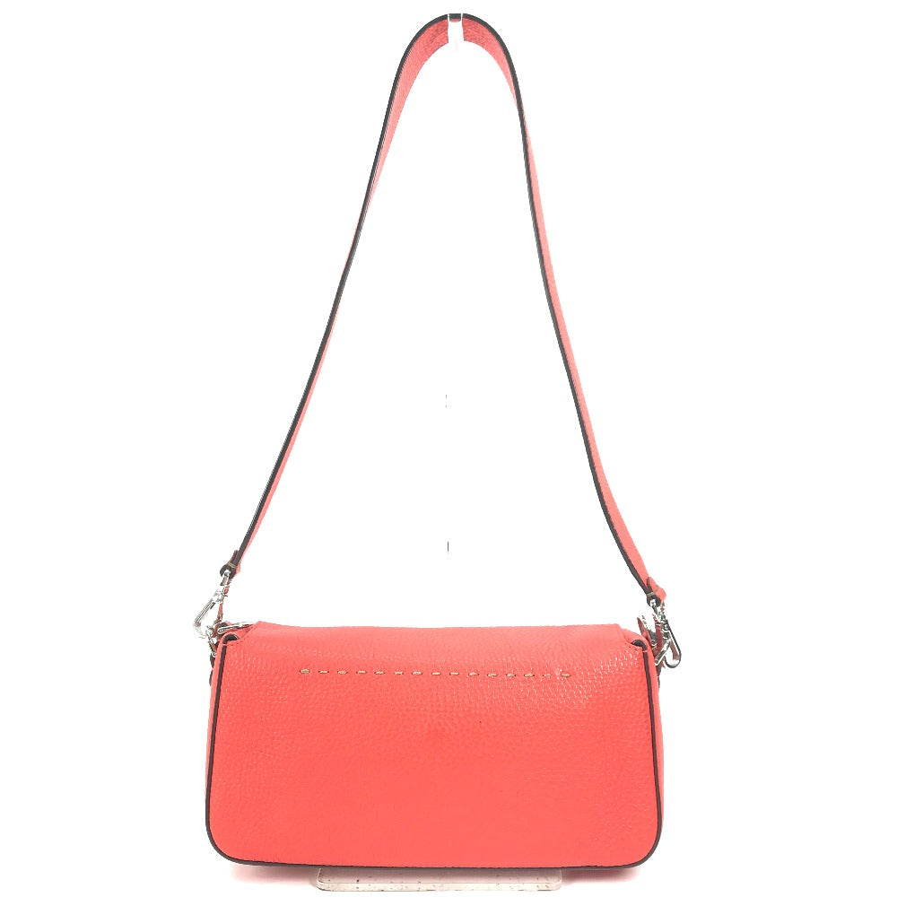 Fendi Shoulder Bag Mamma Celeria Women Leather Red Bucket