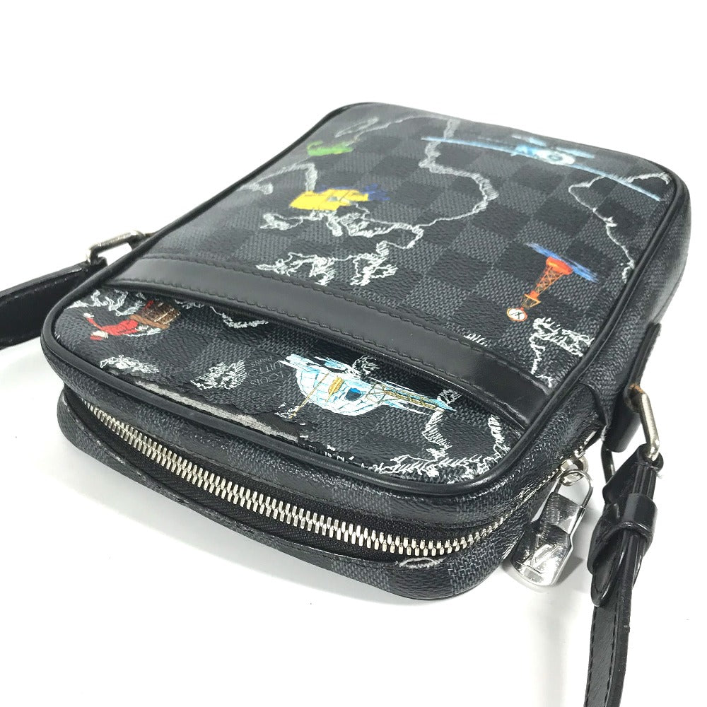 Louis Vuitton N40239 Graphite Damier Graphite Map Canvas Black Shoulder Bag