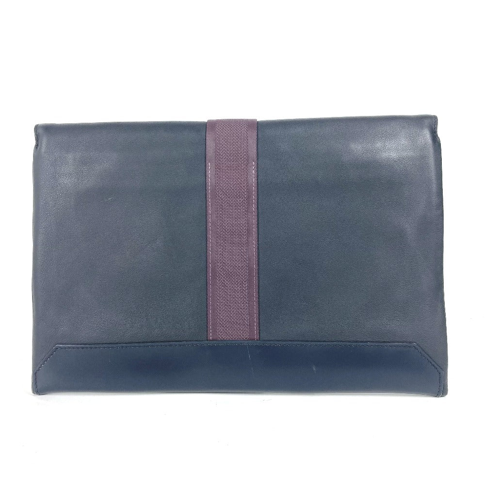 Clutch Bag Navy City Slide Mens Leather