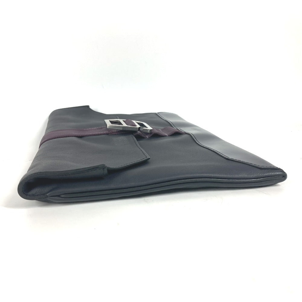 Clutch Bag Navy City Slide Mens Leather