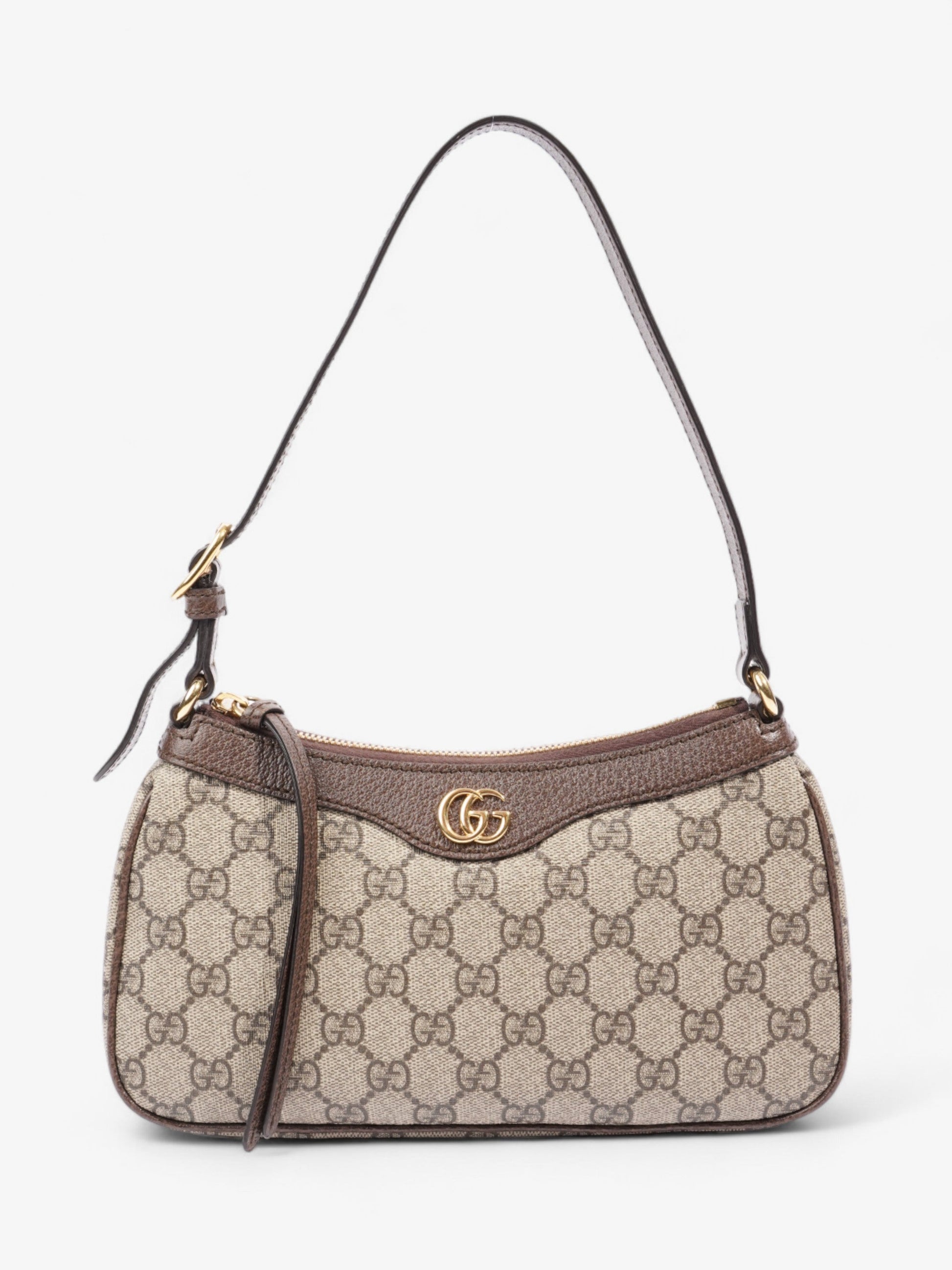 Gucci Ophidia And Ebony Supreme Coated Shoulder Bag Canvas Beige Small 2