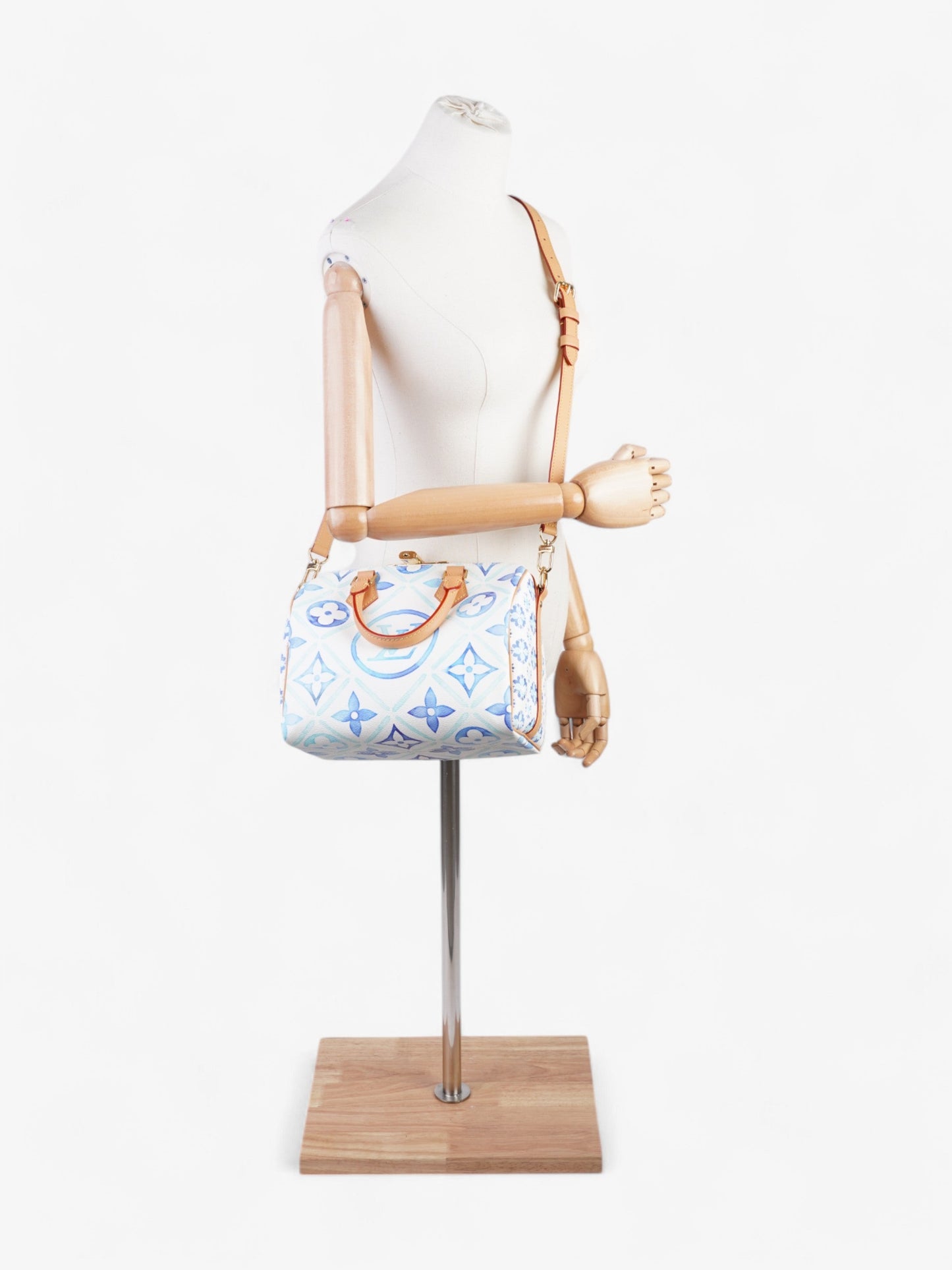 Louis Vuitton By Pool Speedy Bandoulière Lagoon Canvas White Blue Apparel