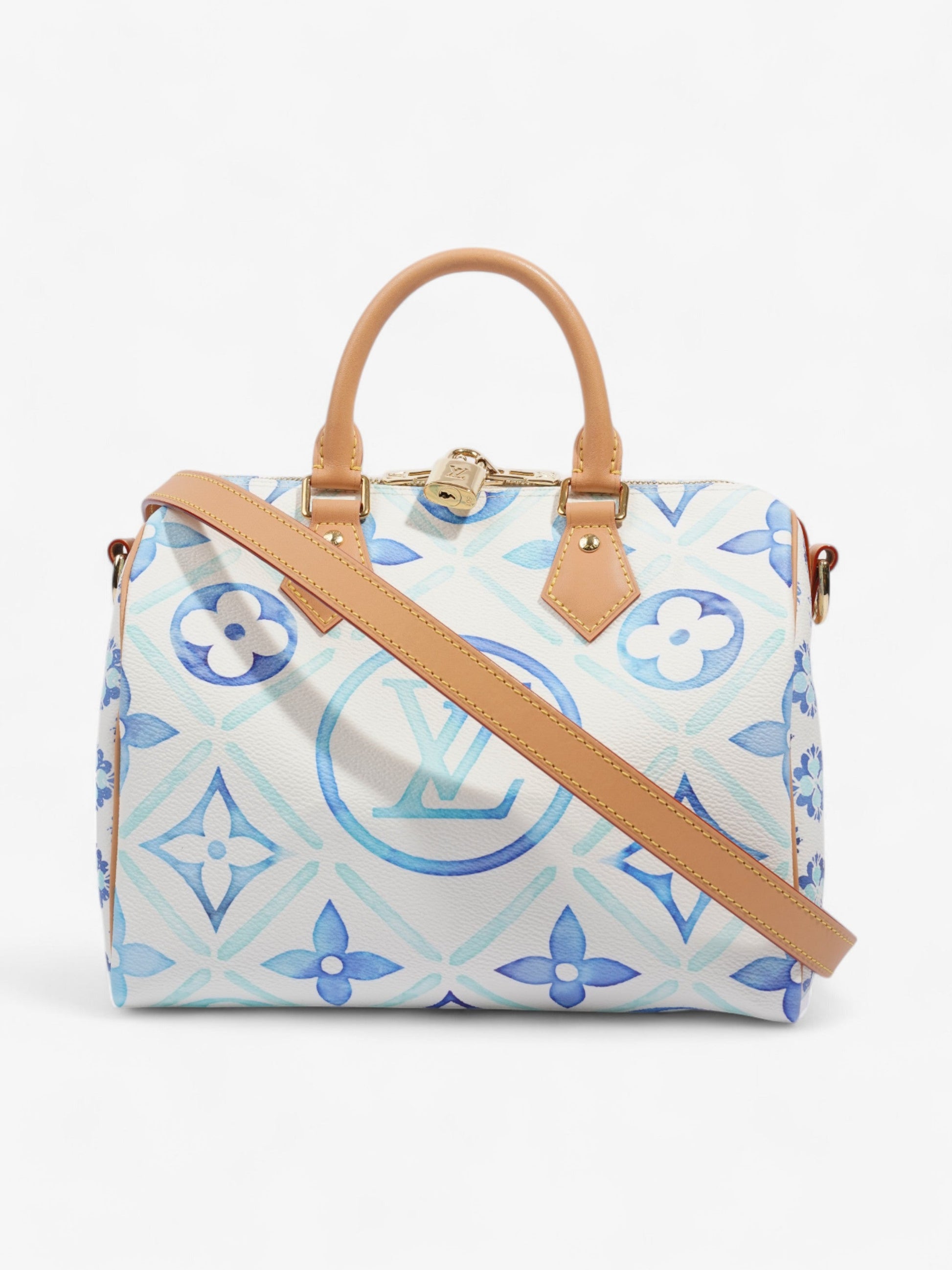 Louis Vuitton By Pool Speedy Bandoulière Lagoon Canvas White Blue Apparel