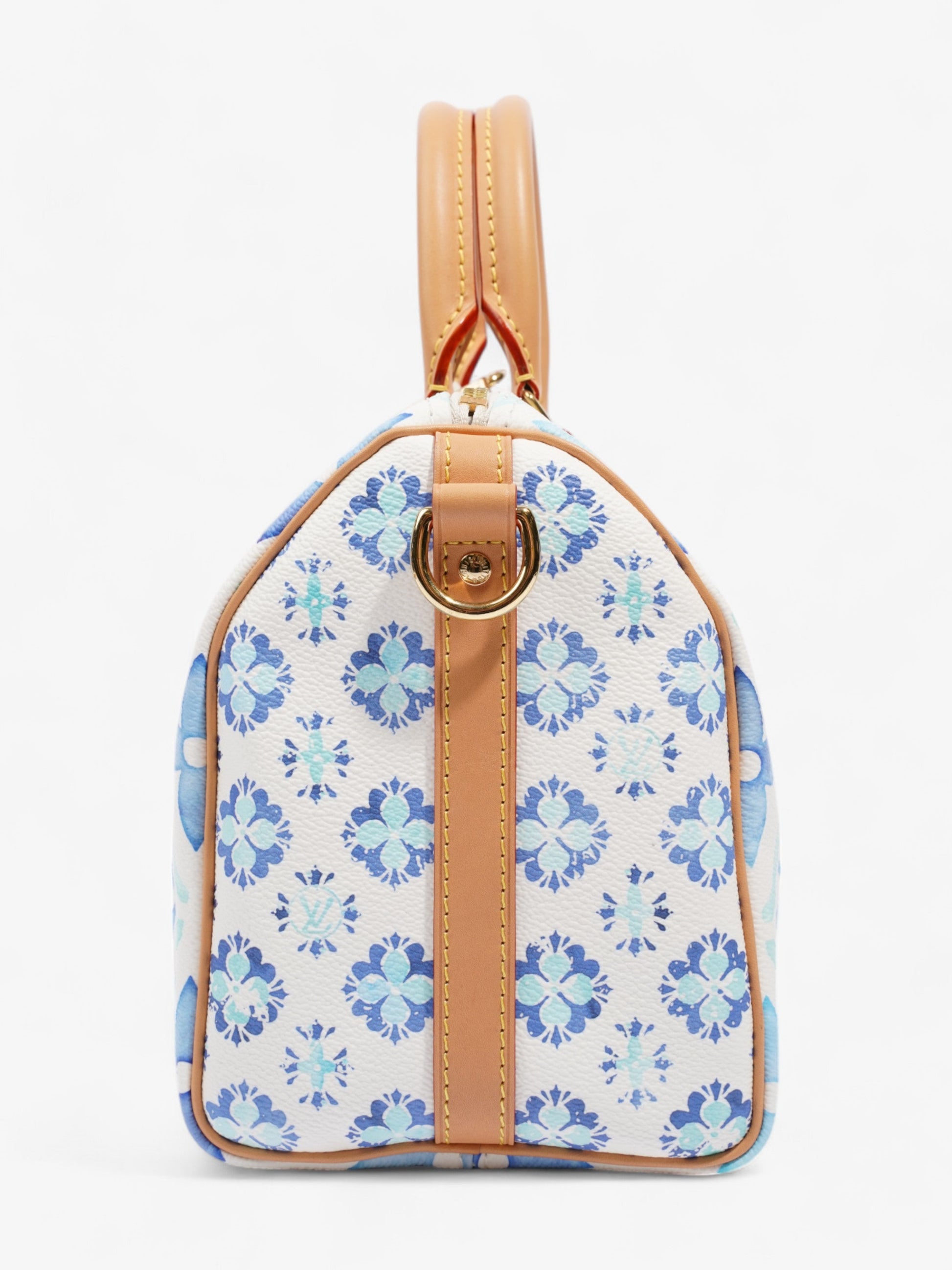 Louis Vuitton By Pool Speedy Bandoulière Lagoon Canvas White Blue Apparel