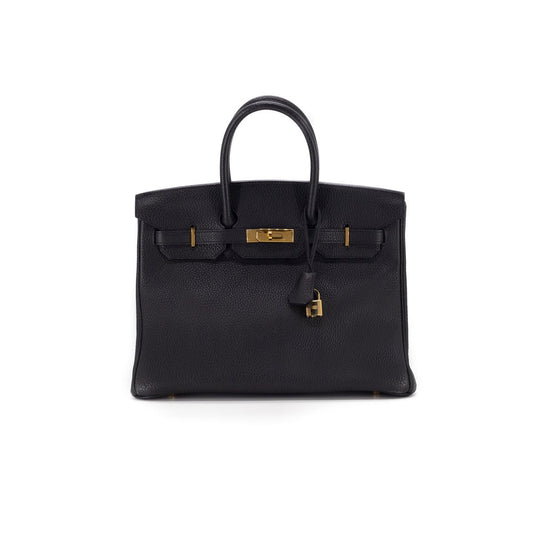 Hermes Luxury Birkin Togo [B] Stamp Handbag Black Travel Bag