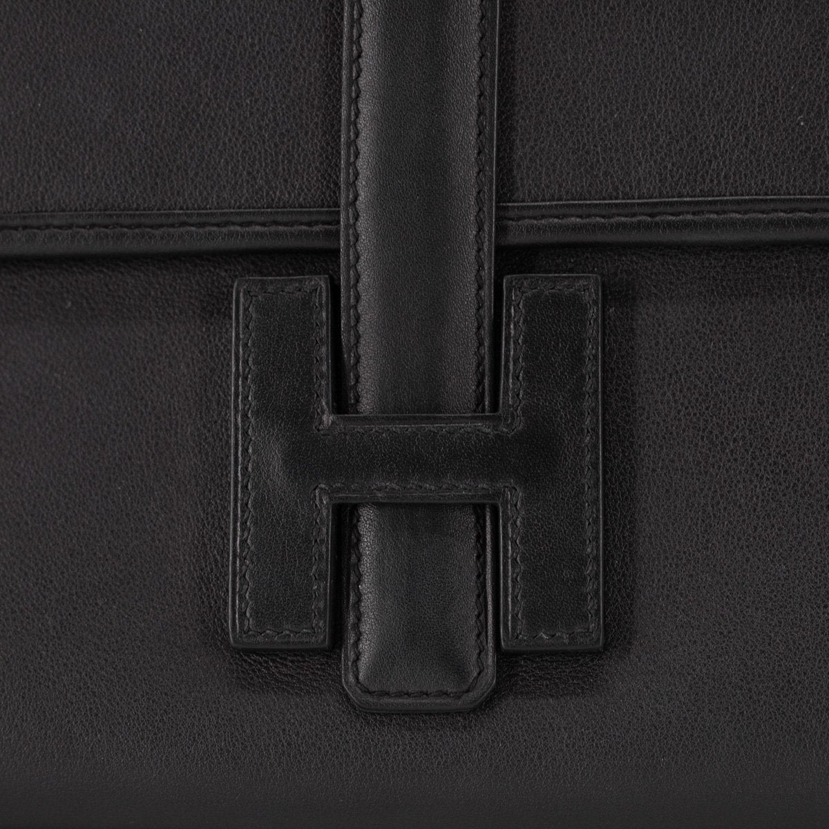 Hermes Luxury Jige Clutch X Stamp Handbag Black Clutch Bag